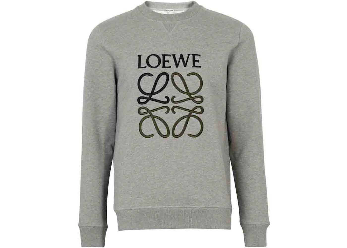 LOEWE Anagram Embroidered Sweatshirt Grey Melange