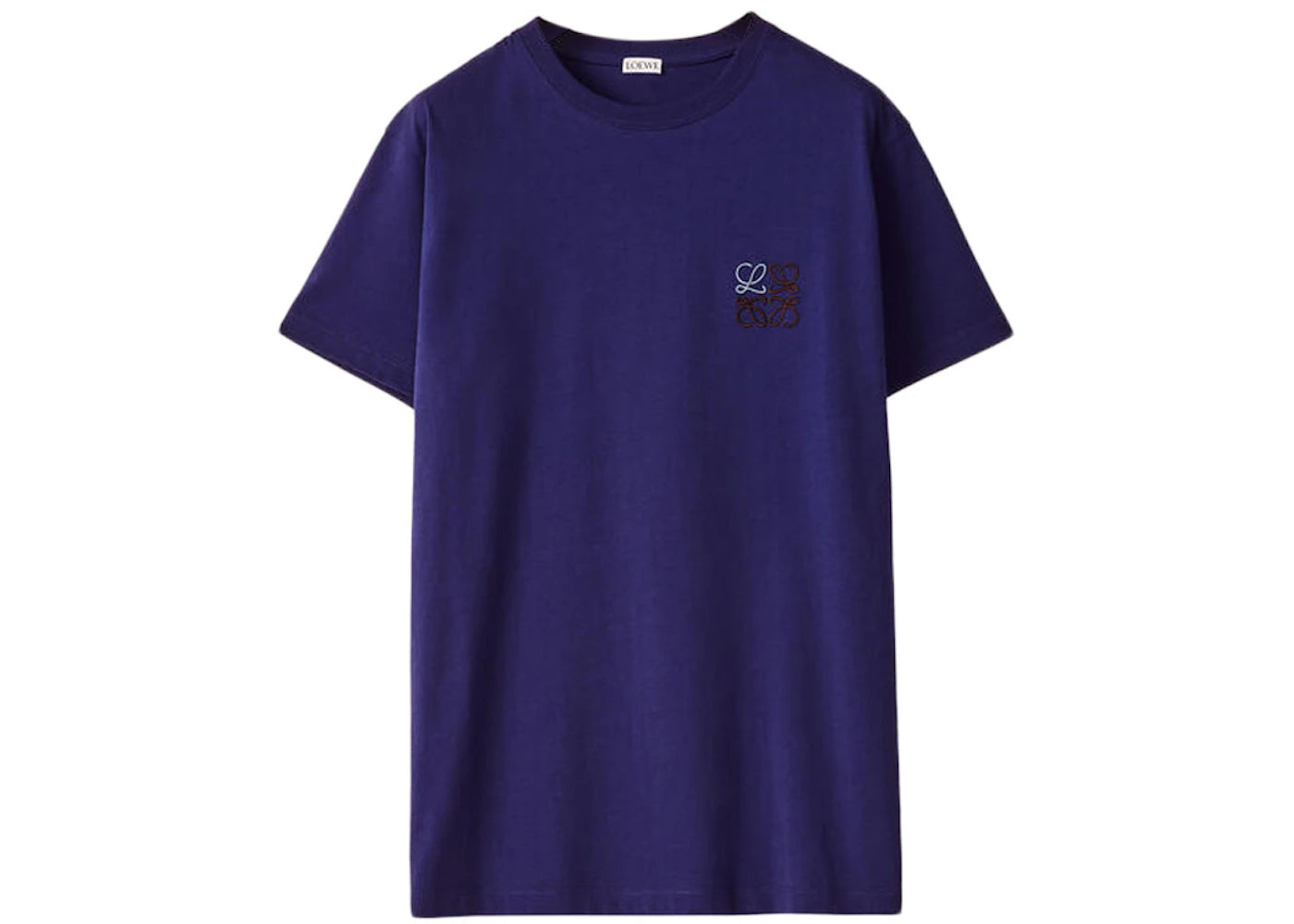 LOEWE Anagram Embroidered T-shirt Royal Blue