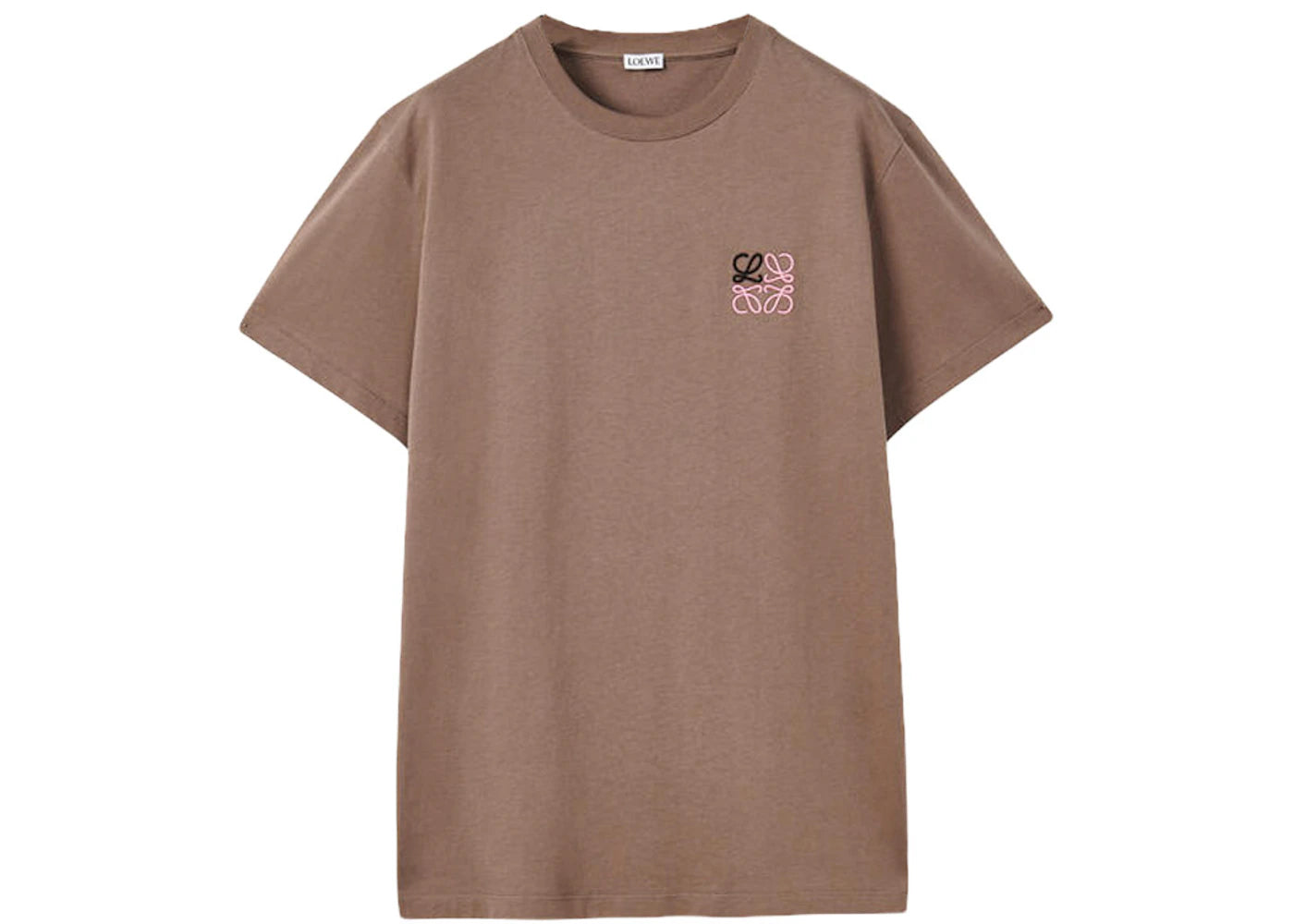 LOEWE Anagram Embroidered T-shirt Warm Grey