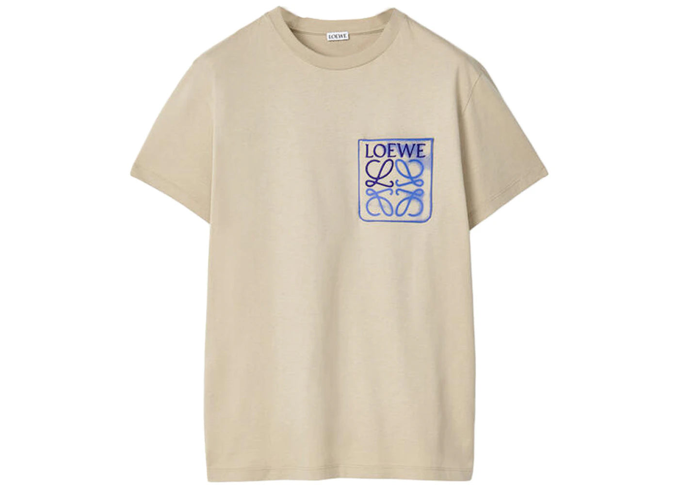 LOEWE Anagram Fake Pocket T-shirt Stone Grey/Navy