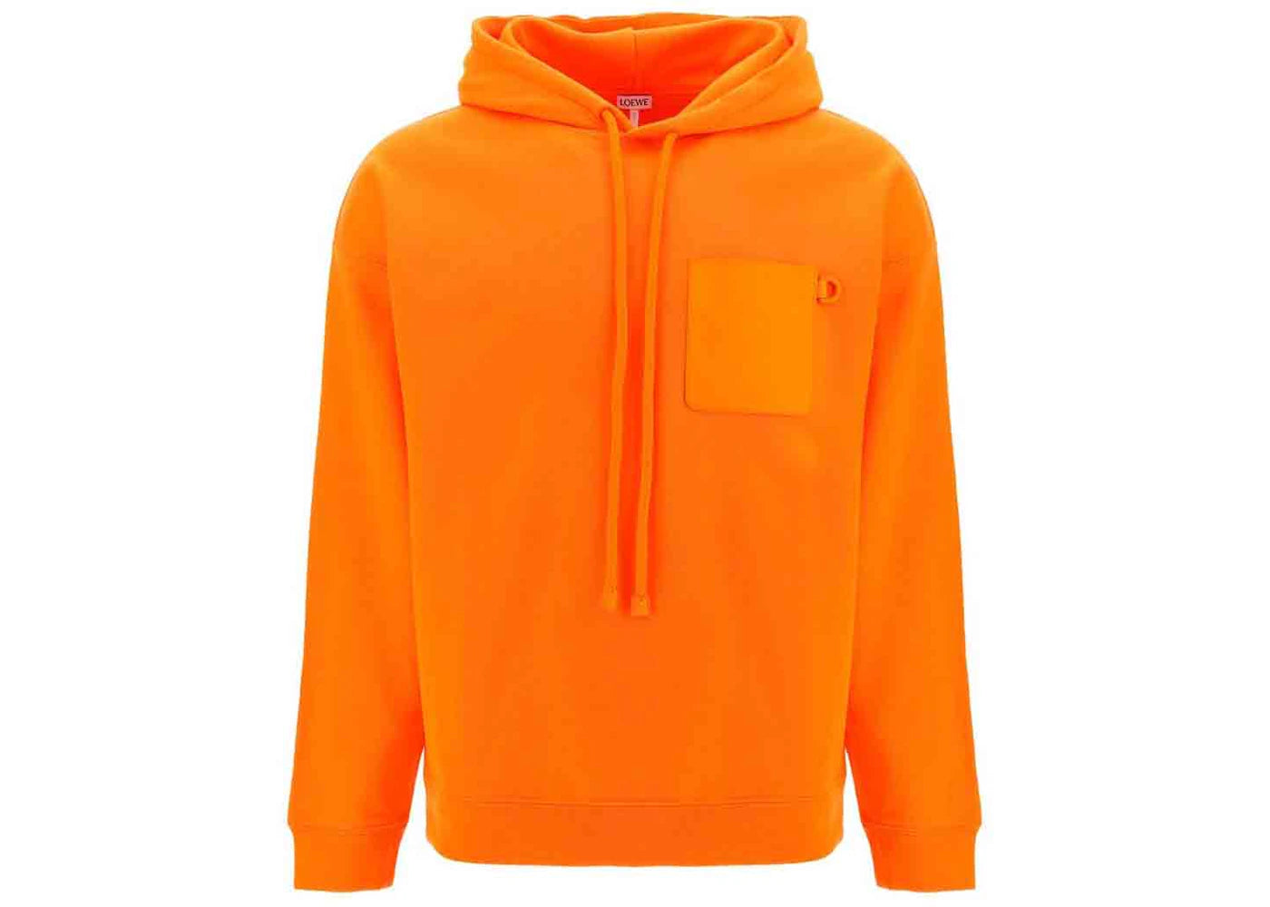 LOEWE Anagram Leather Patch Hoodie Fluo Orange