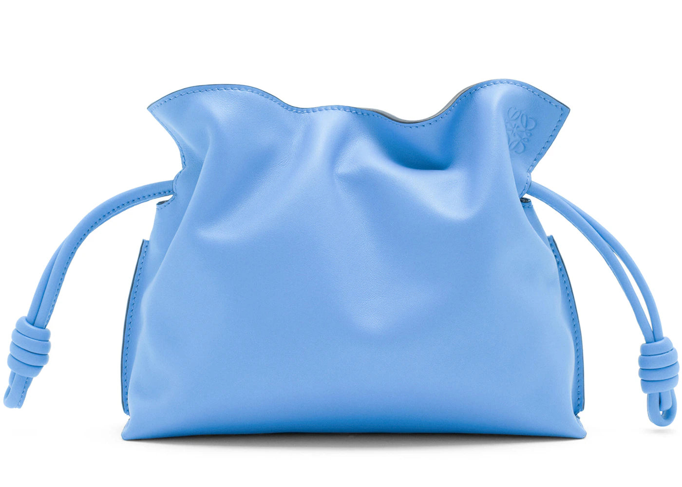 LOEWE Flamenco Clutch in Nappa Calfskin Mini Celestine Blue