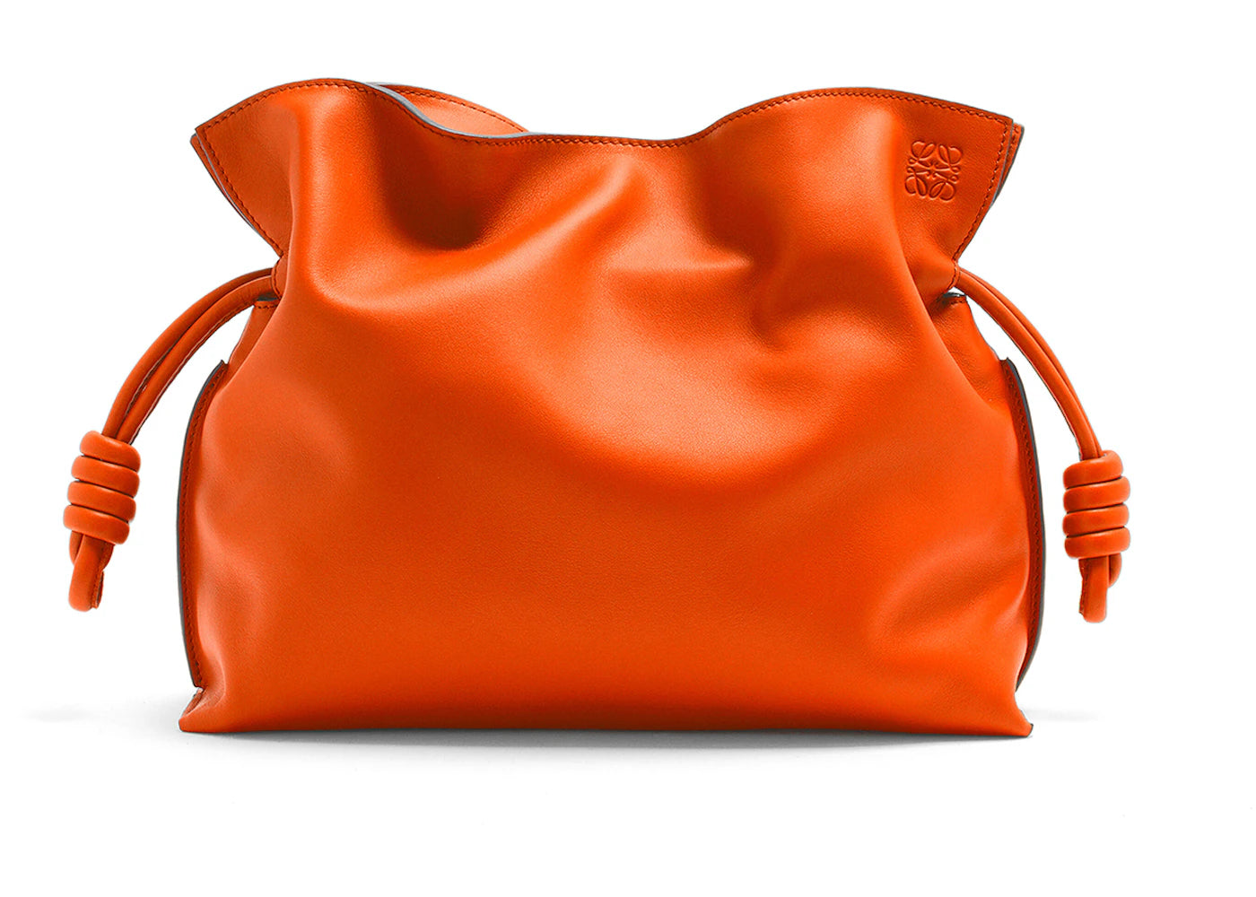 LOEWE Flamenco Clutch in Nappa Calfskin Orange
