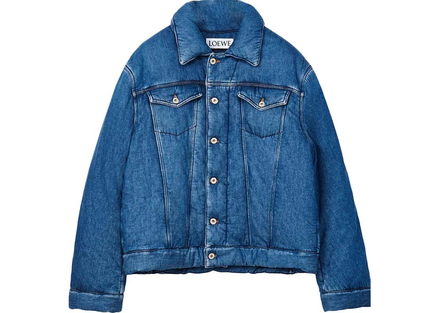 LOEWE Padded Denim Jacket Indigo Blue