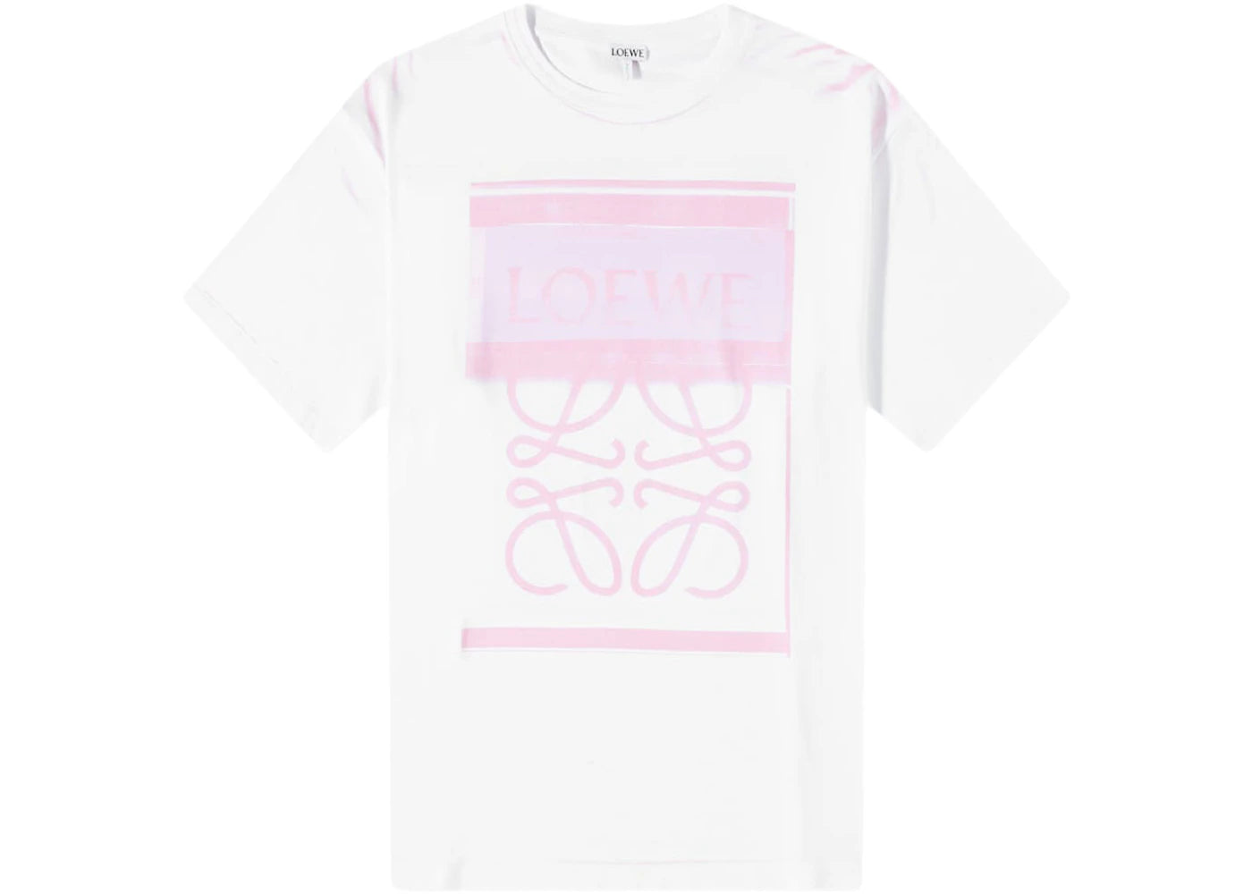 LOEWE Photocopy Anagram T-Shirt White/Pink