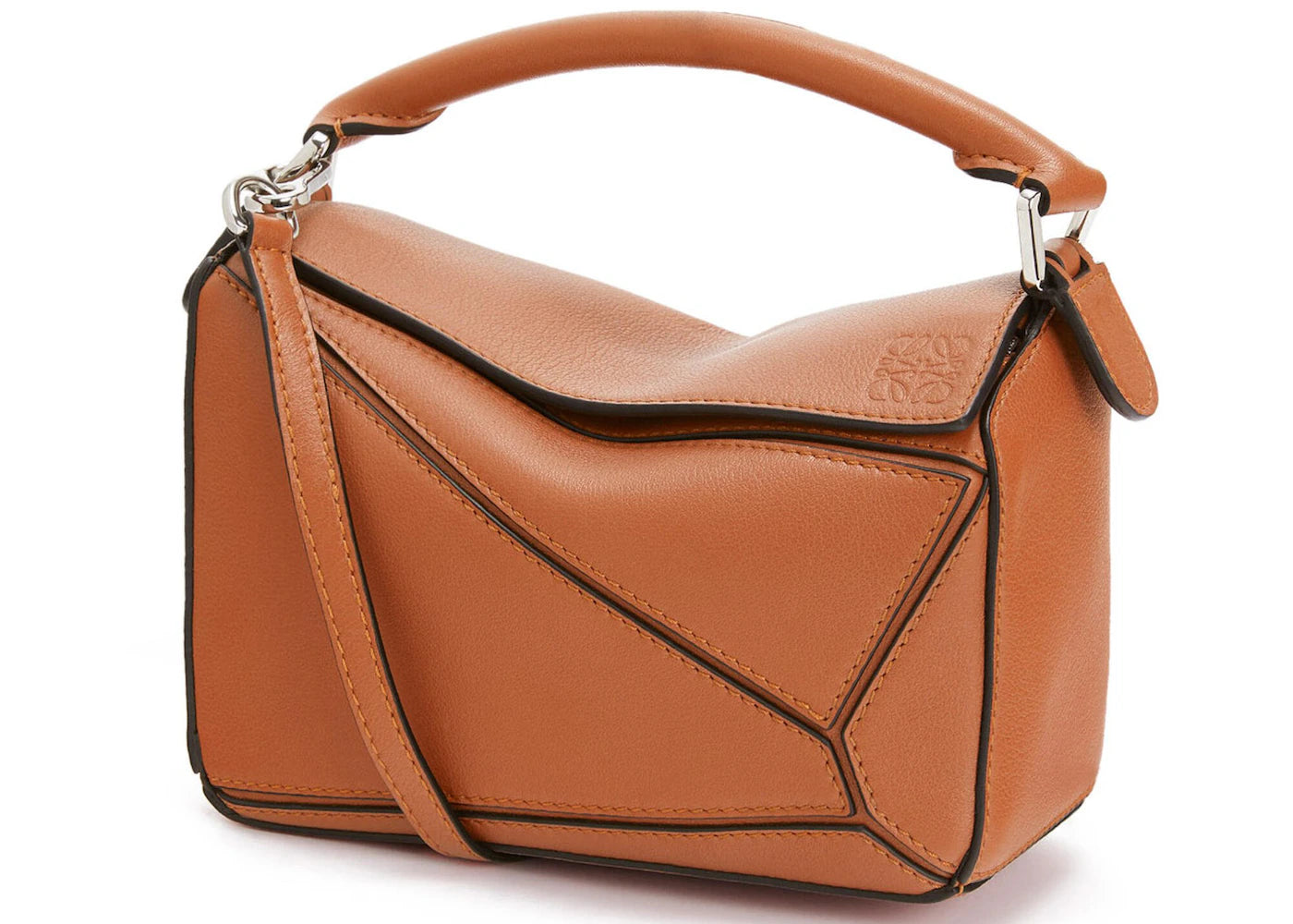 LOEWE Puzzle Bag in Classic Calfskin Mini Tan