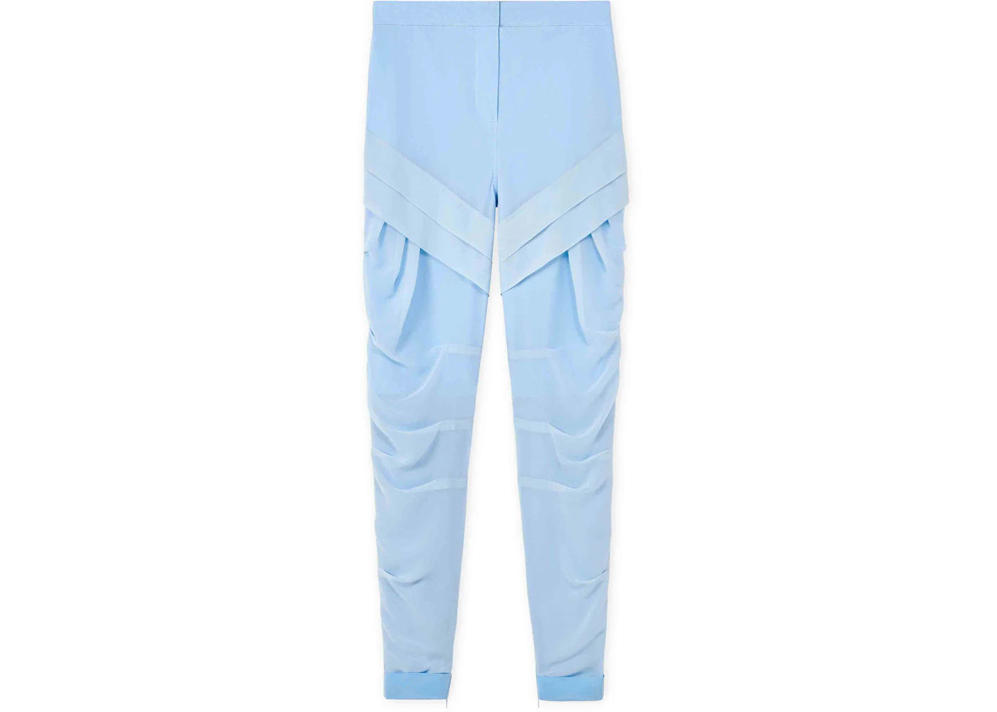 LOEWE Silk Pleated Trousers Sky Blue