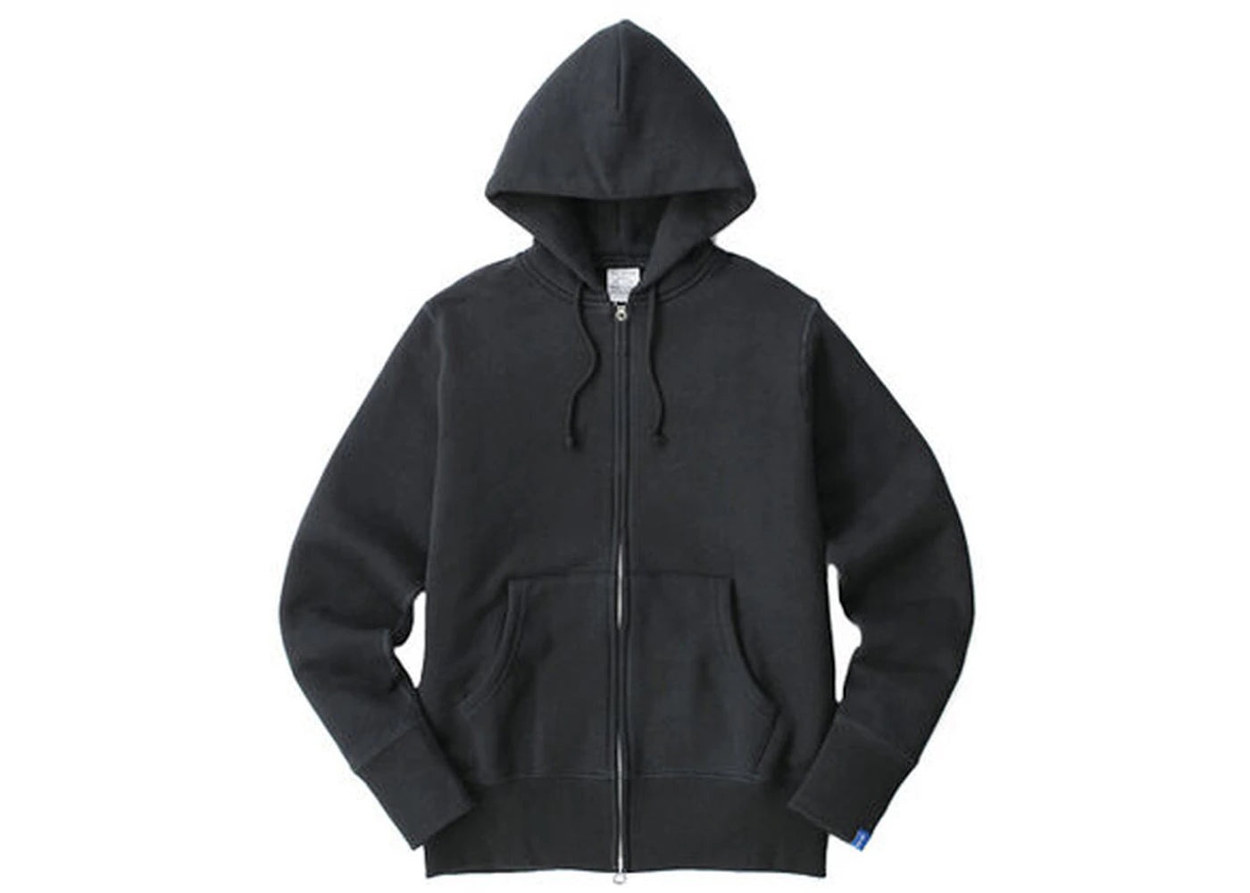 Loopwheeler LW09 Round Body Loop Woven Zip Hoodie Black