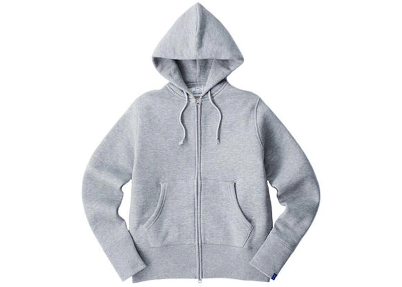 Loopwheeler LW09 Round Body Loop Woven Zip Hoodie Grey Melange