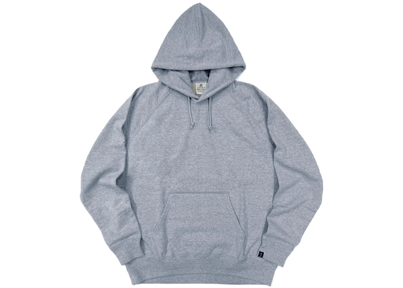 Loopwheeler LW322 Loopknit Relaxed Fit Pullover Hoodie Grey Melange