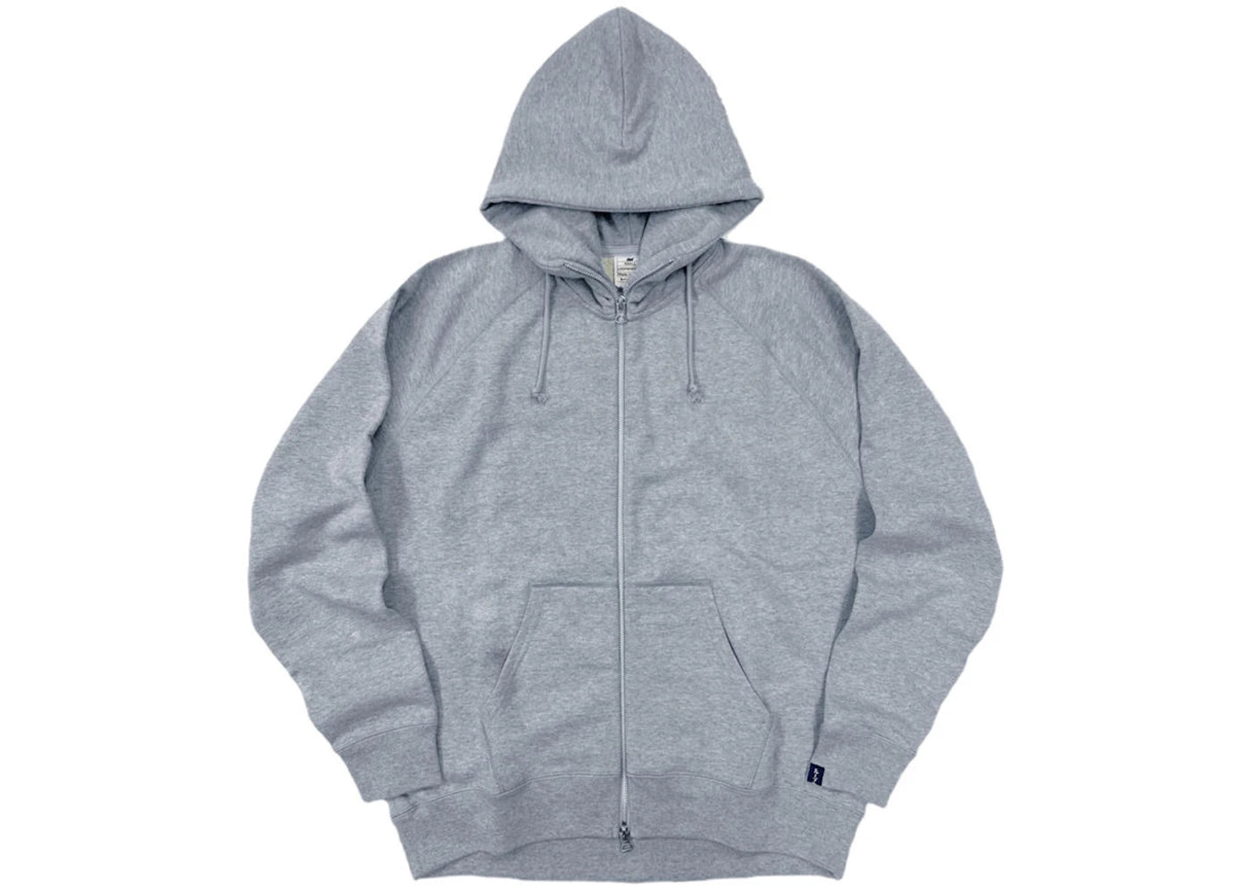Loopwheeler LW323 Loop Knit Relaxed Fit Zip Hoodie Grey Melange