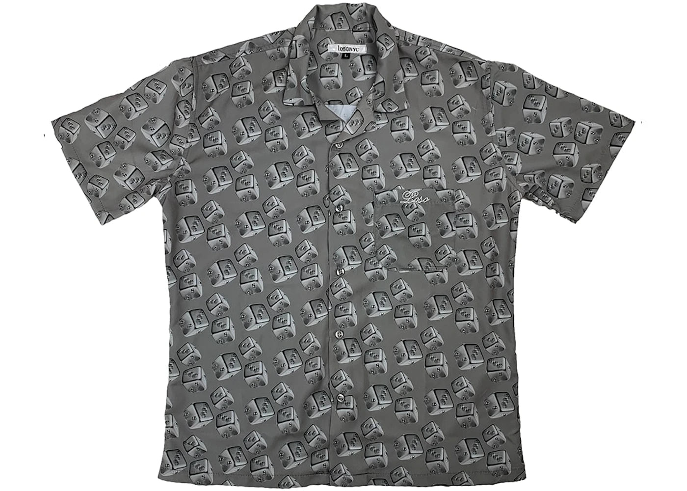 Loso Dice Button-Up Shirt Grey