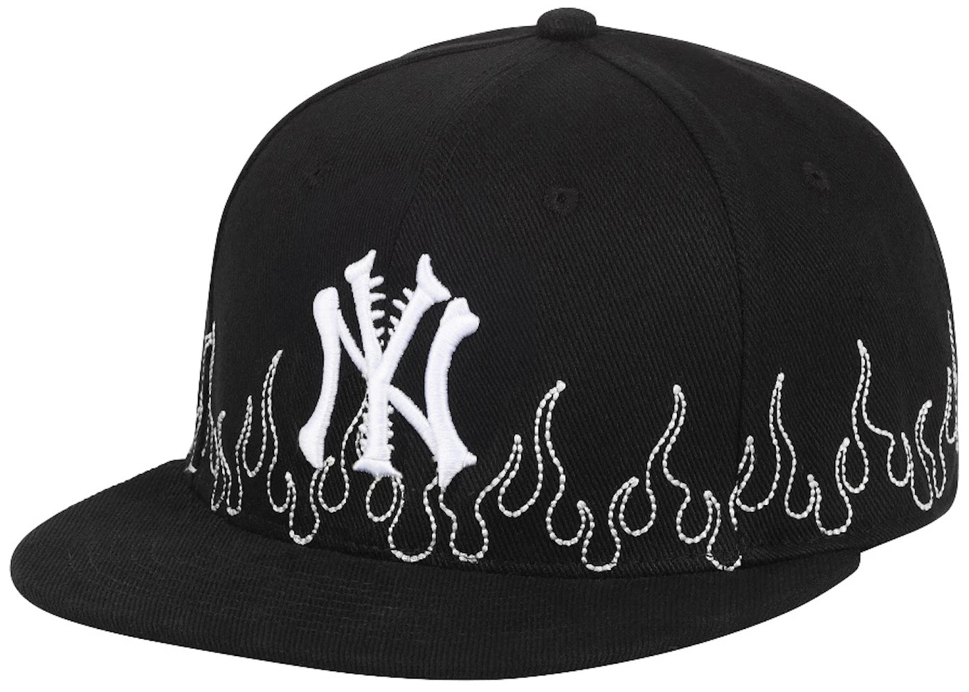 Loso NY Bones Sashiko Fitted Hat Black