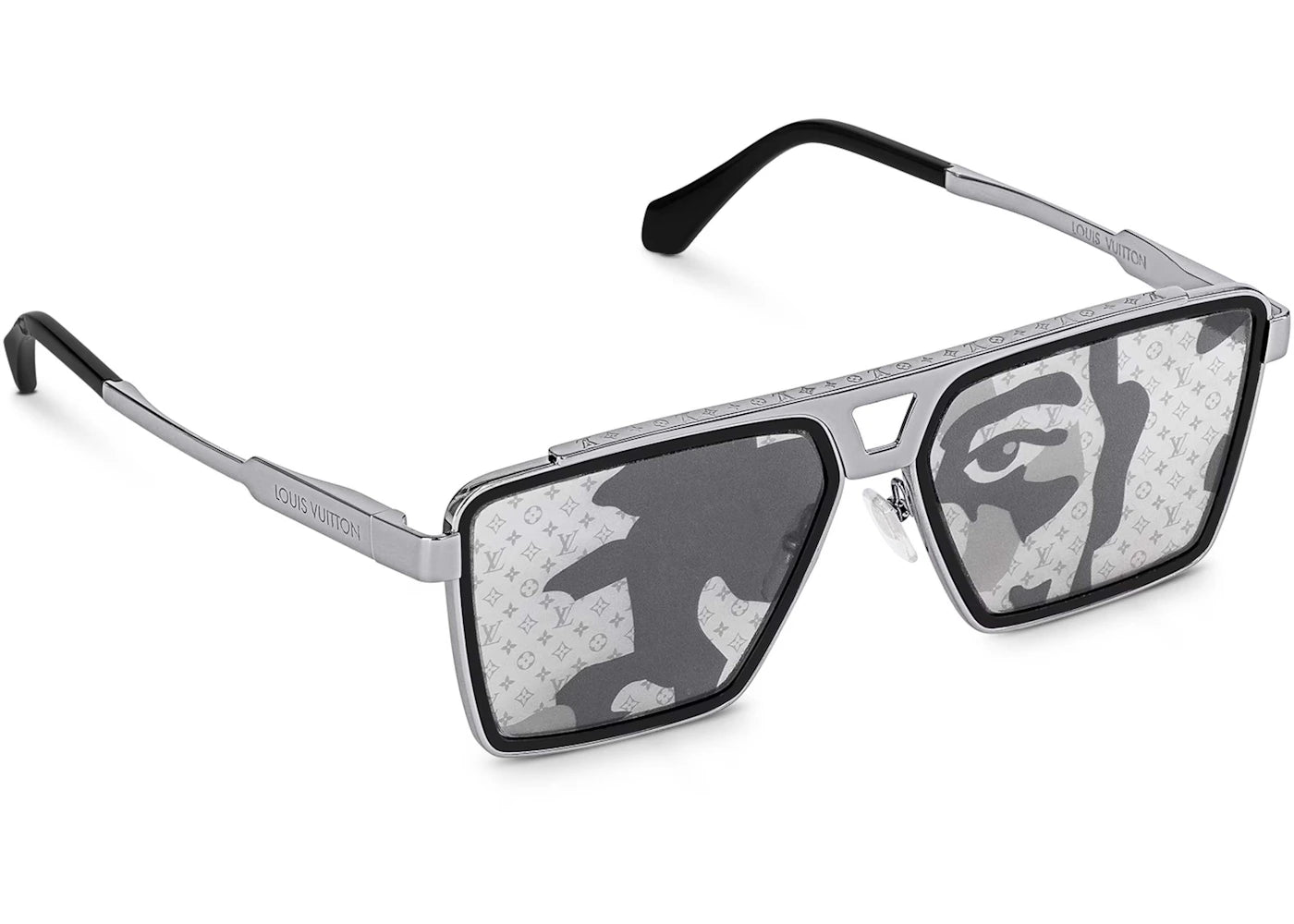 Louis Vuitton 1.1 Evidence Metal Square Sunglasses Silver (Z2030U)