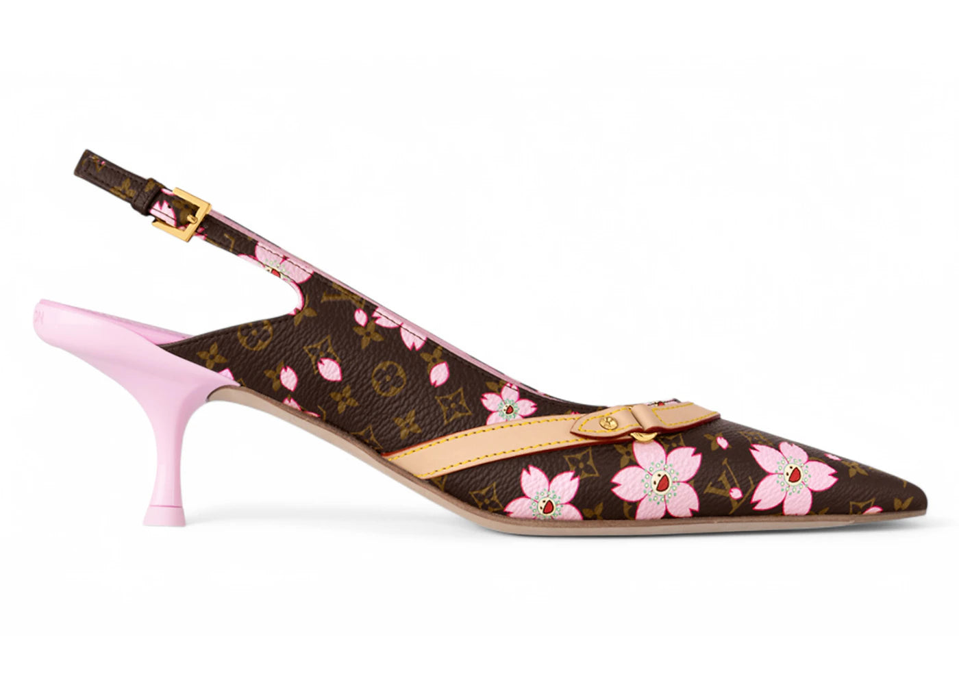 Louis Vuitton x Takashi Murakami 6AM Slingback Pump Cherry Blossom Sakura Brown (Women's)