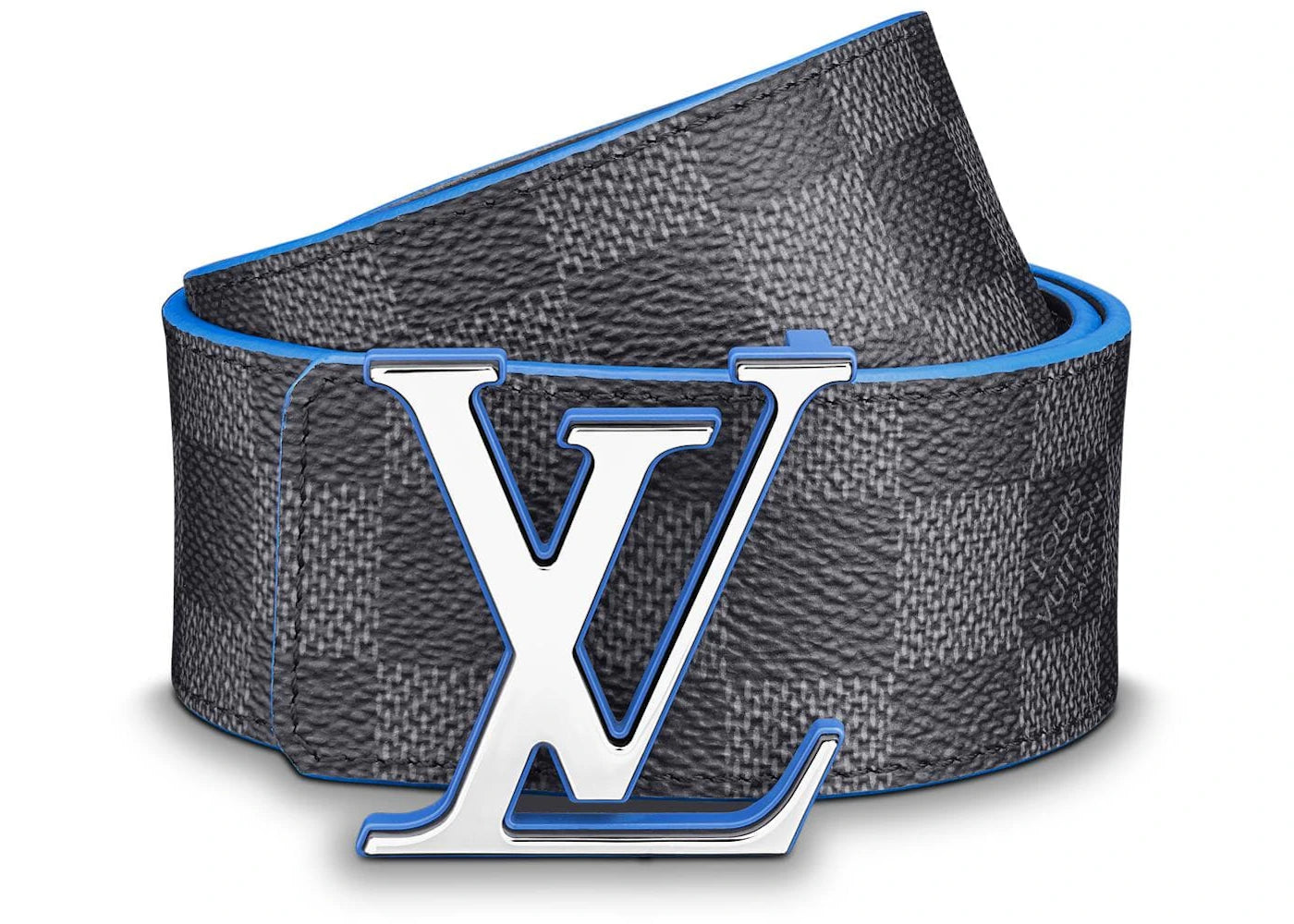 Louis Vuitton Belt LV Initiales Damier Graphite 40 MM Black/Grey/Blue