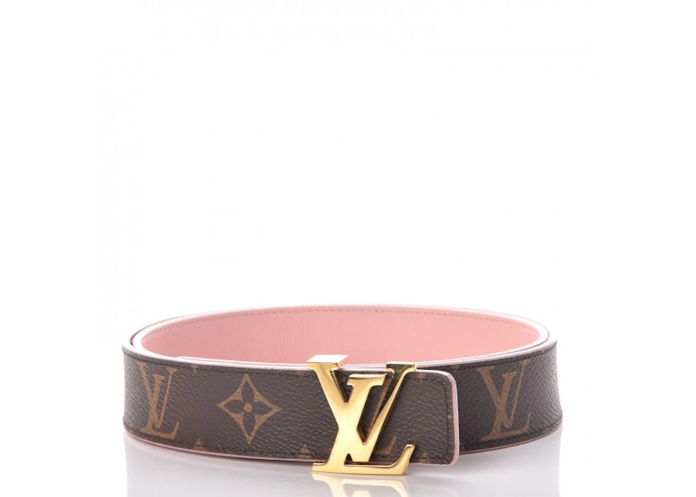 Louis Vuitton Belt LV Initiales Reversible Monogram Rose Poudre