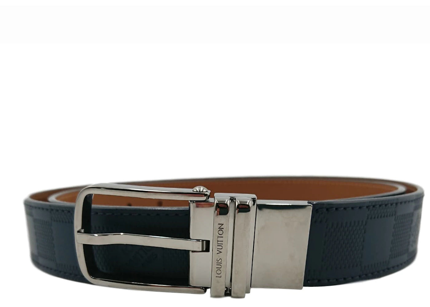 Louis Vuitton Boston Reversible Belt Damier Infini Navy