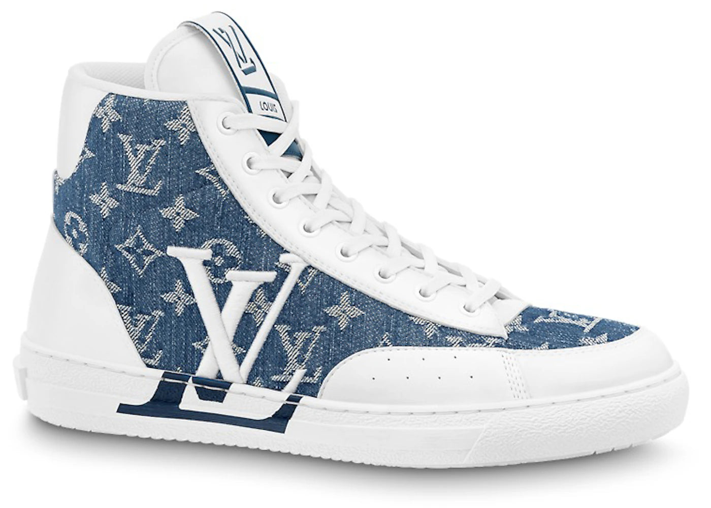 Louis Vuitton Charlie High Top Denim Monogram White