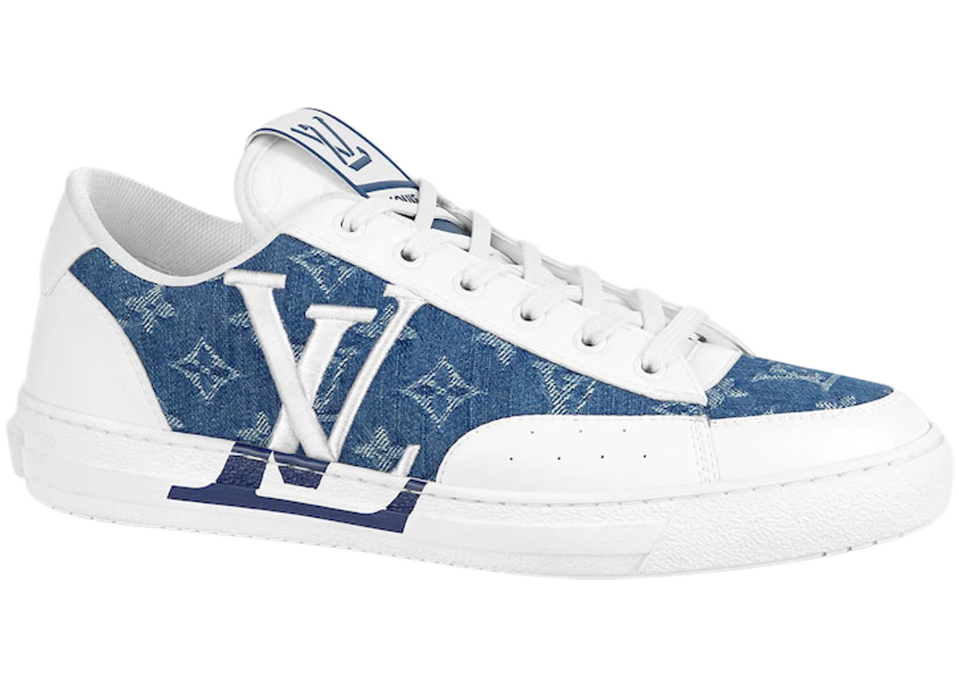 Louis Vuitton Charlie Trainers Monogram Denim White Blue