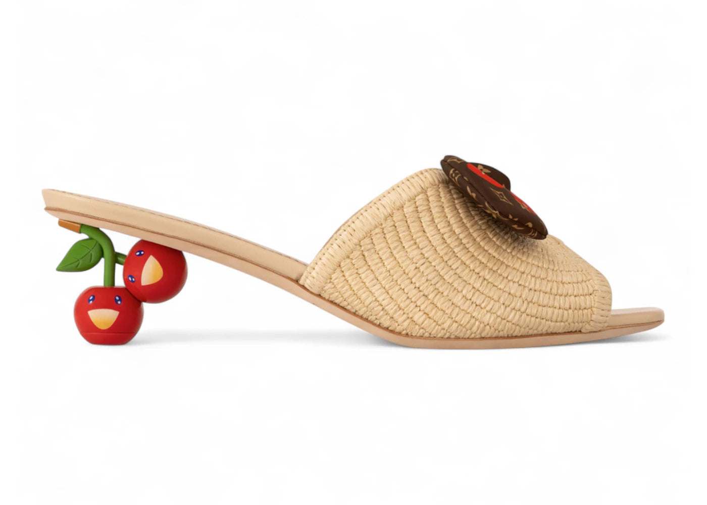 Louis Vuitton Cherie Mule x Takashi Murakami Raffia