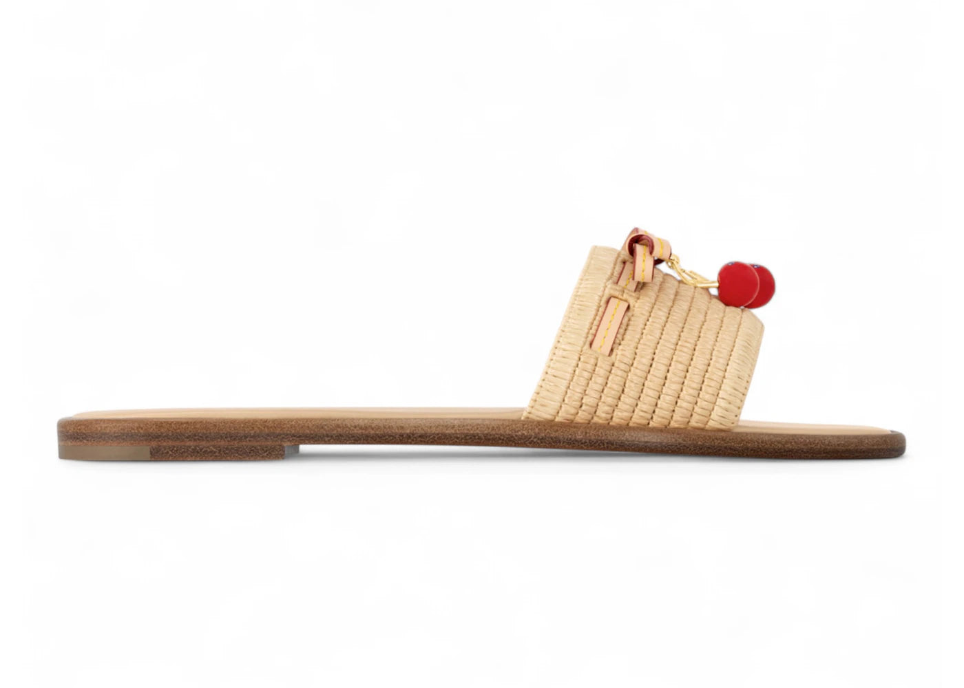 Louis Vuitton Cherry Lily Flat Mule x Takashi Murakami Raffia