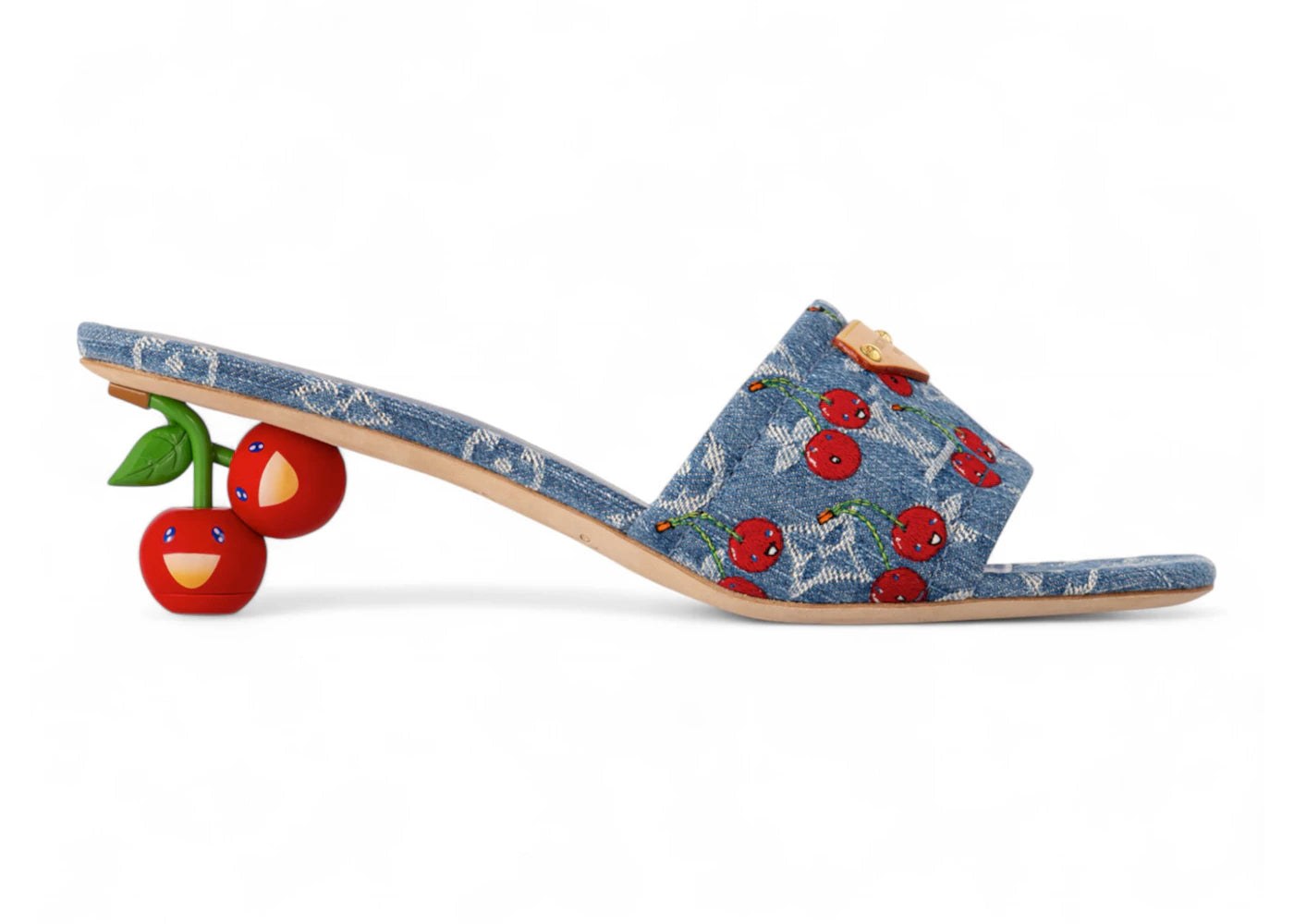 Louis Vuitton Cherry Lily Mule x Takashi Murakami Denim