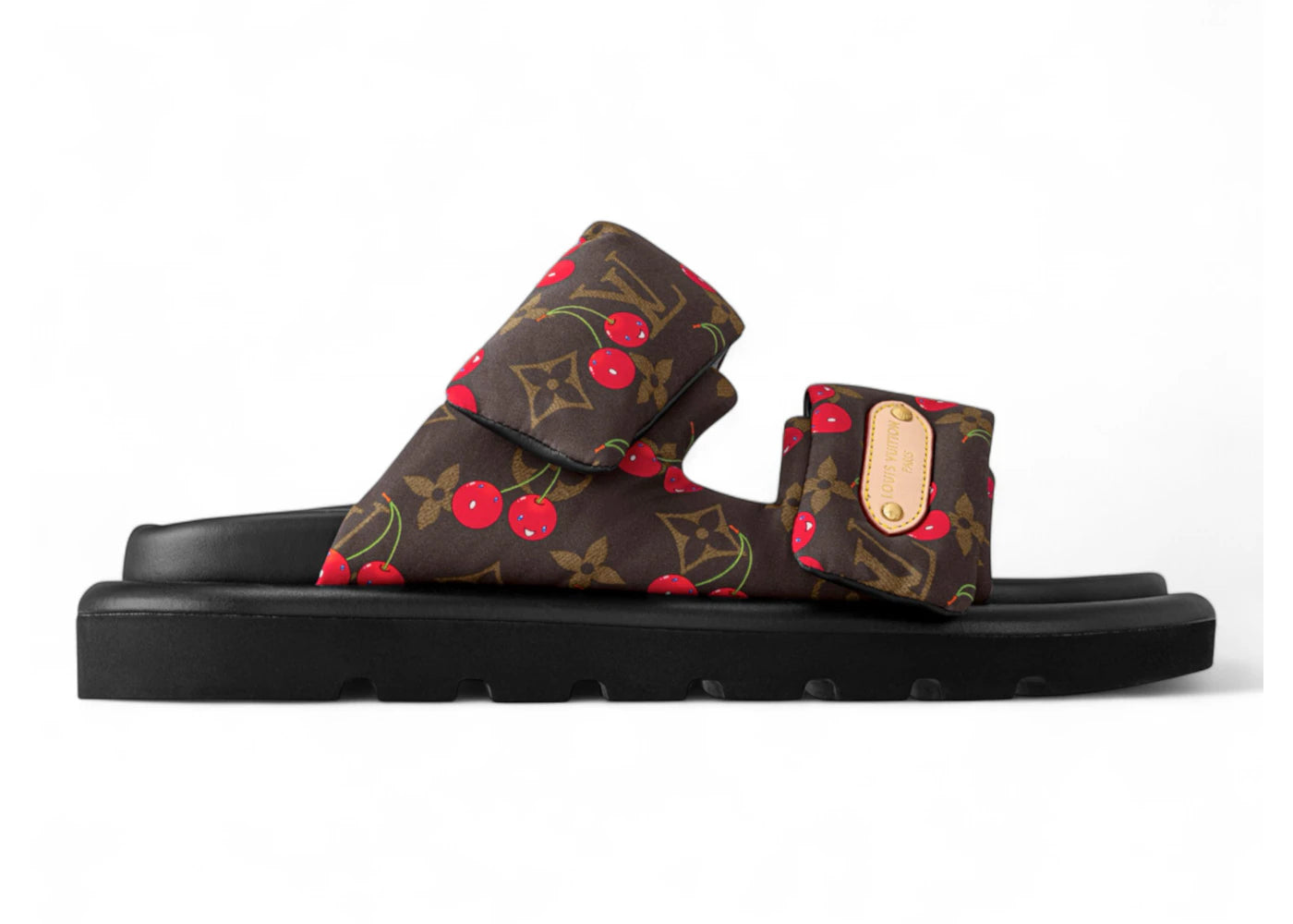Louis Vuitton Cherry Pool Pillow Flat Comfort Mule x Takashi Murakami Brown Monogram Cherry