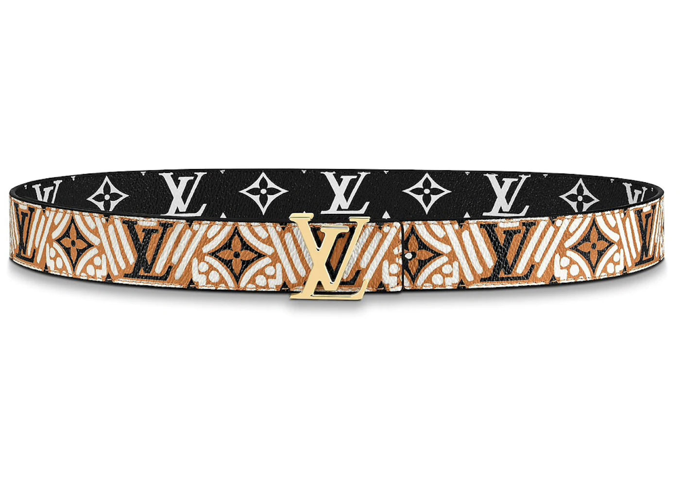 Louis Vuitton Crafty Iconic Reversible Belt 30MM Caramel/Cream