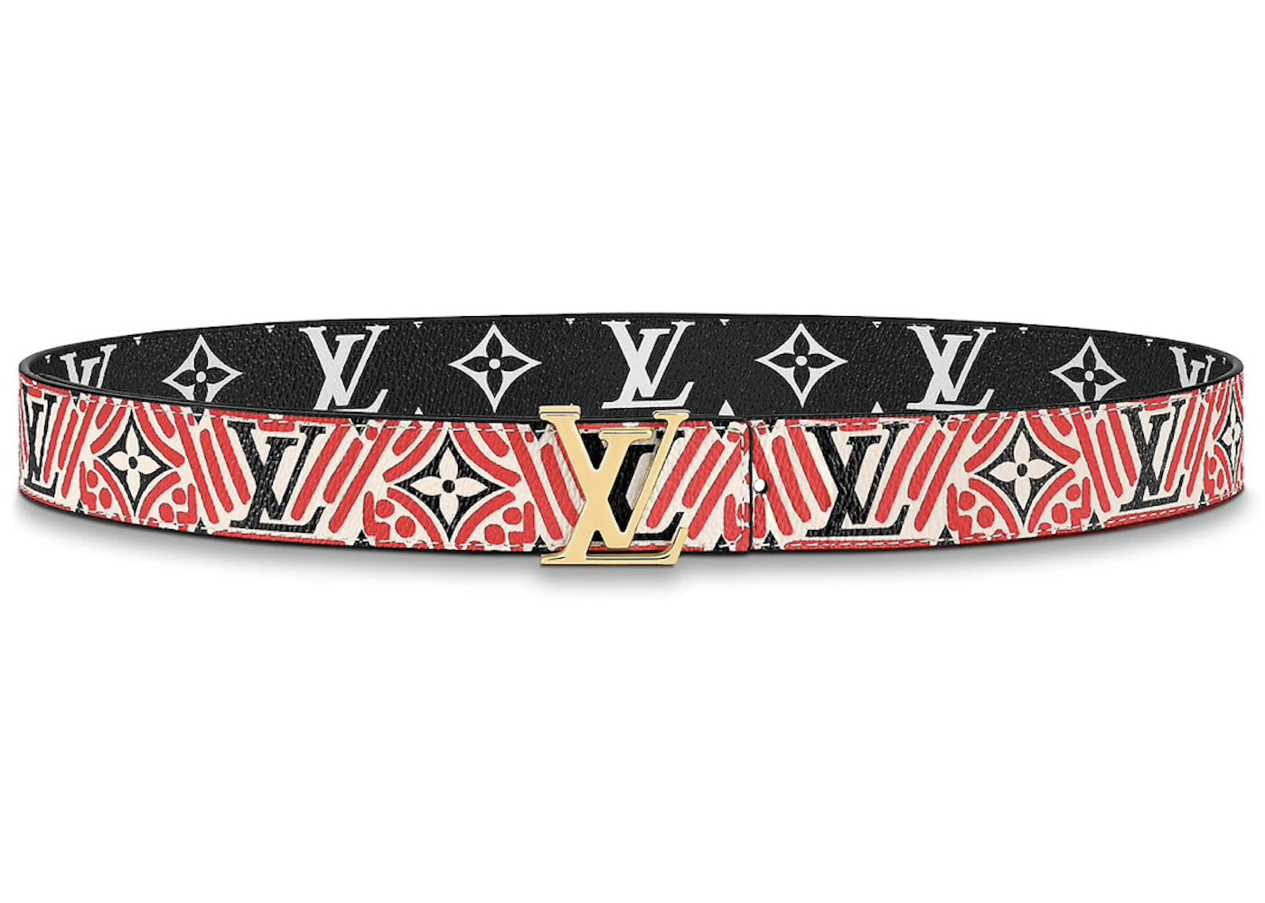 Louis Vuitton Crafty Iconic Reversible Belt 30MM Cream/Red