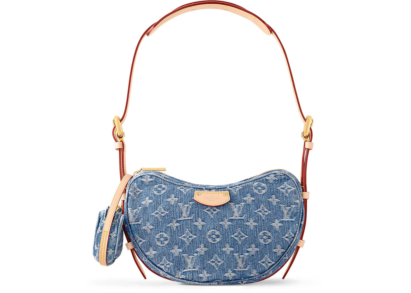 Louis Vuitton Croissant MM Monogram Denim Blue