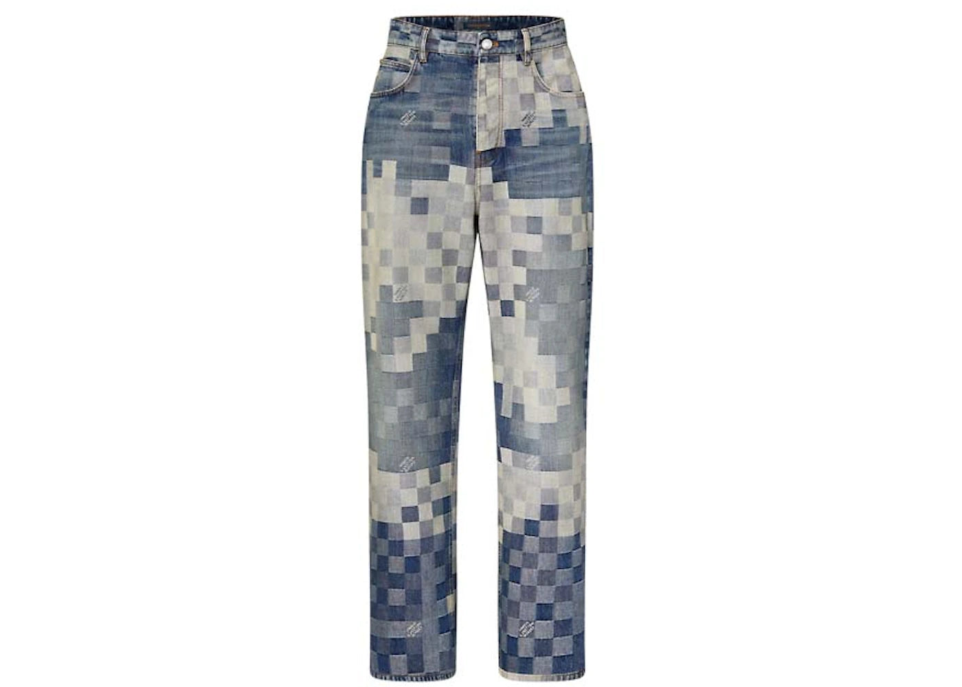 Louis Vuitton Damier Damoflage Denim Skate Pants Indigo