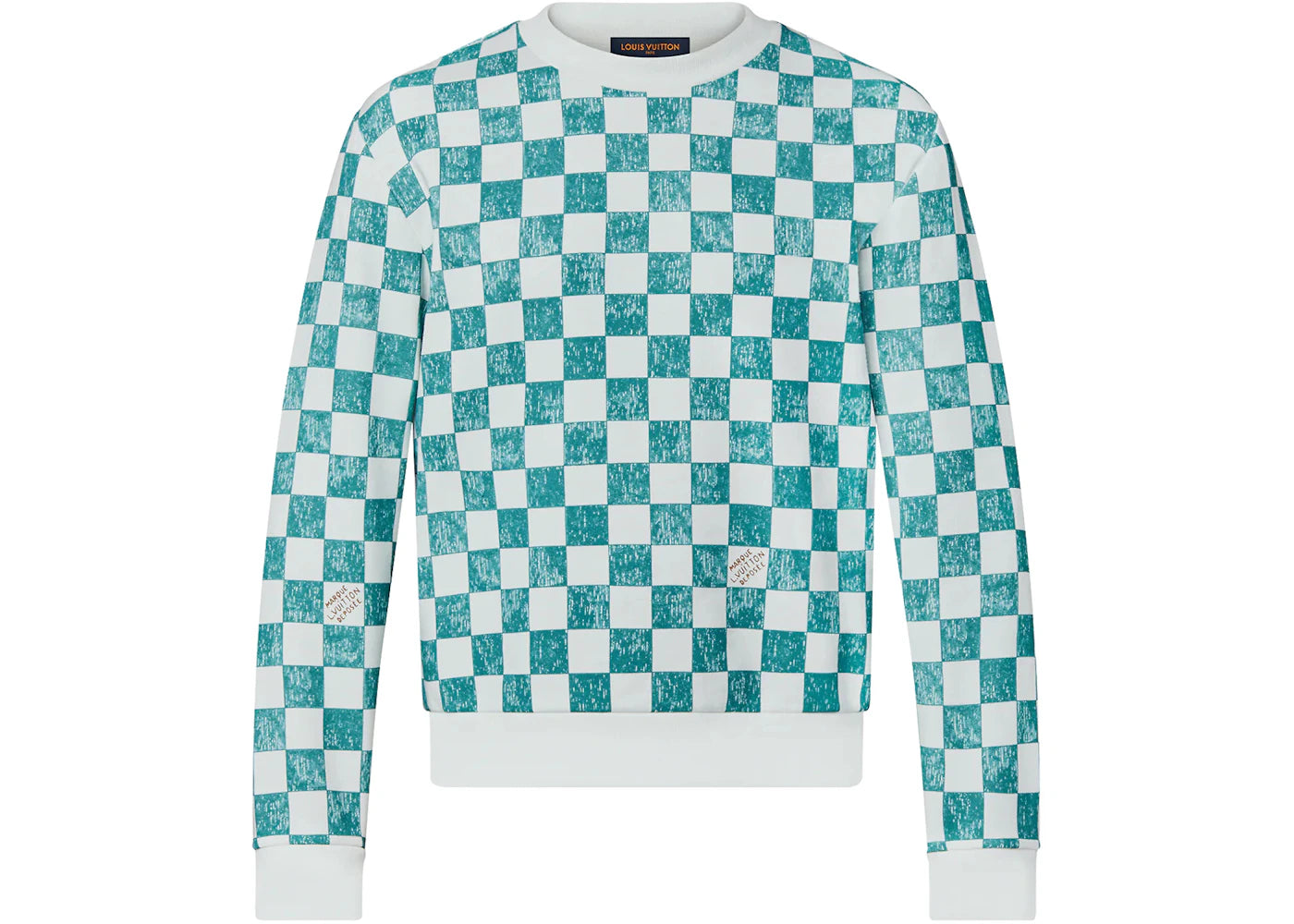 Louis Vuitton Damier Printed Crewneck Ocean