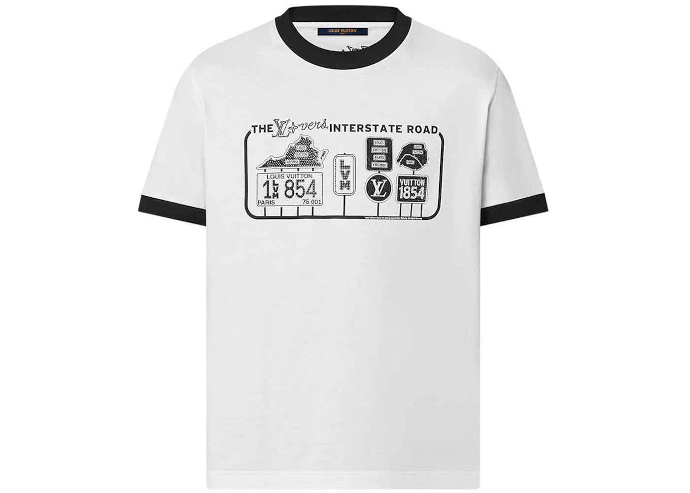 Louis Vuitton Embellished Cotton T-Shirt Milky White