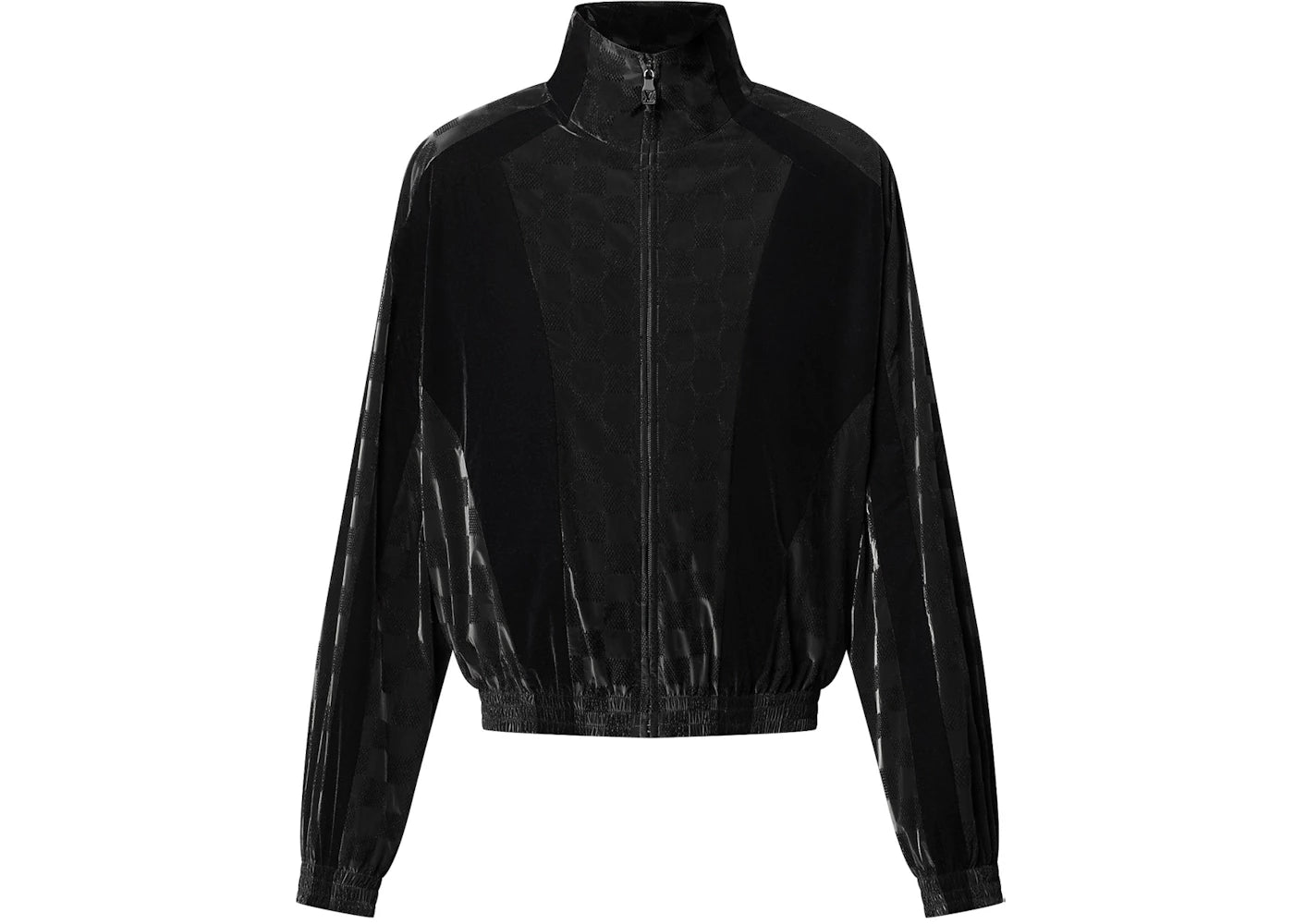 Louis Vuitton Flocked Damier Technical Tracksuit Top Deep Black