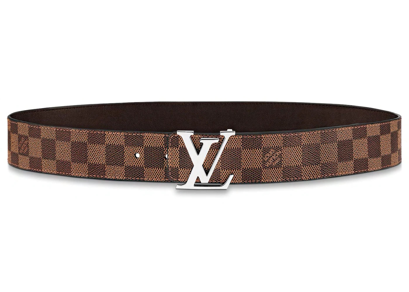 Louis Vuitton Initiales Reversible Belt Damier Ebene 40MM Brown