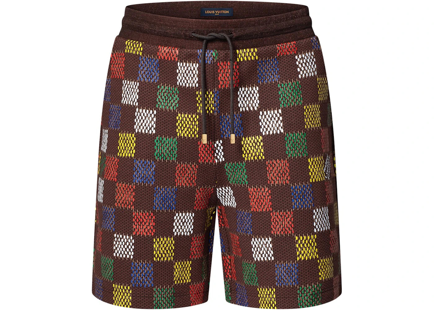 Louis Vuitton Jacquard Damier Cotton Jersey Shorts Multicolor