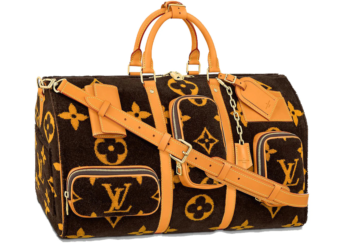 Louis Vuitton Keepall 50 Multipocket Monogram Tuffetage Multicolor