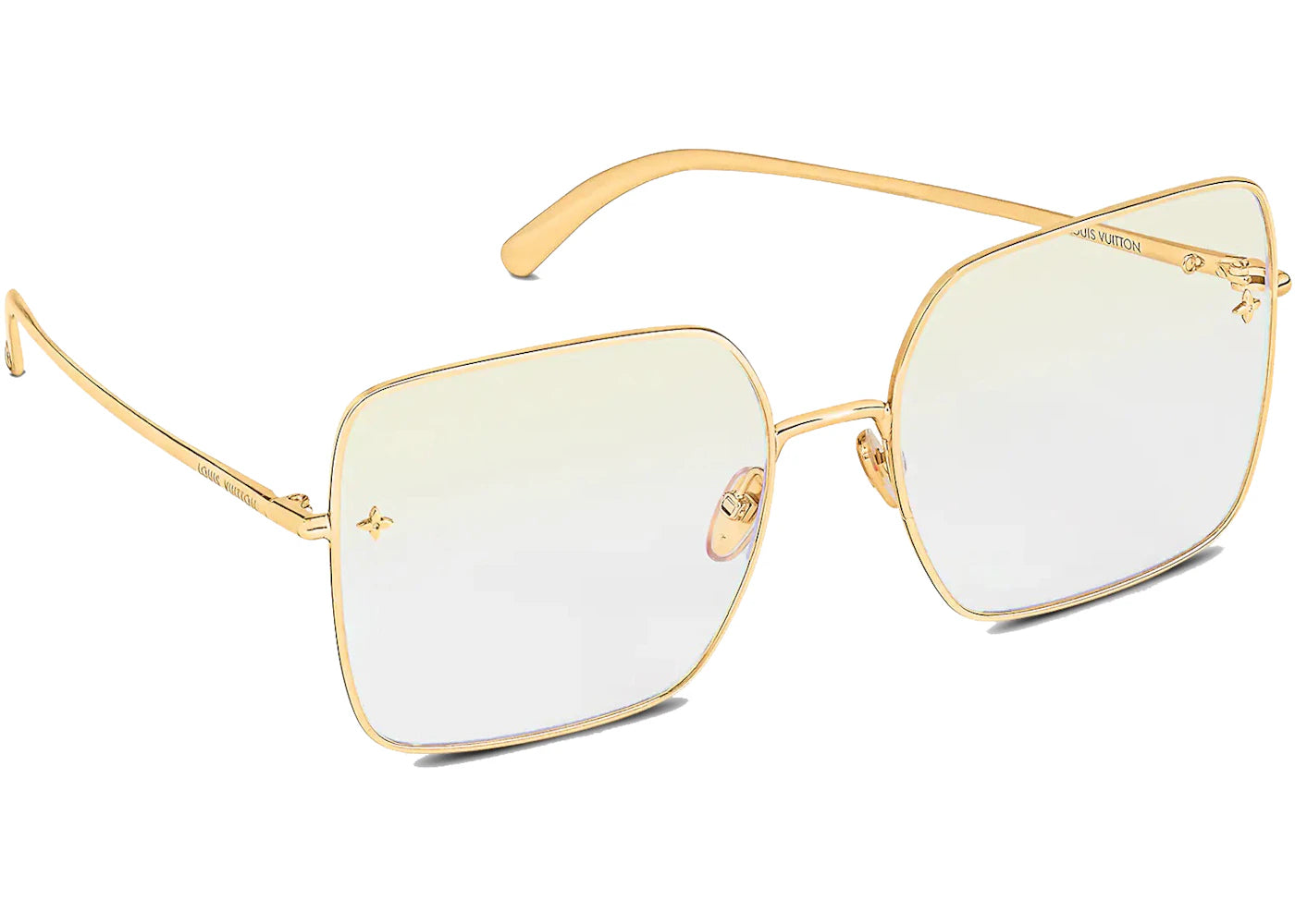Louis Vuitton LV Charm Square Anti-Blue Light Glasses Gold (Z1775U)