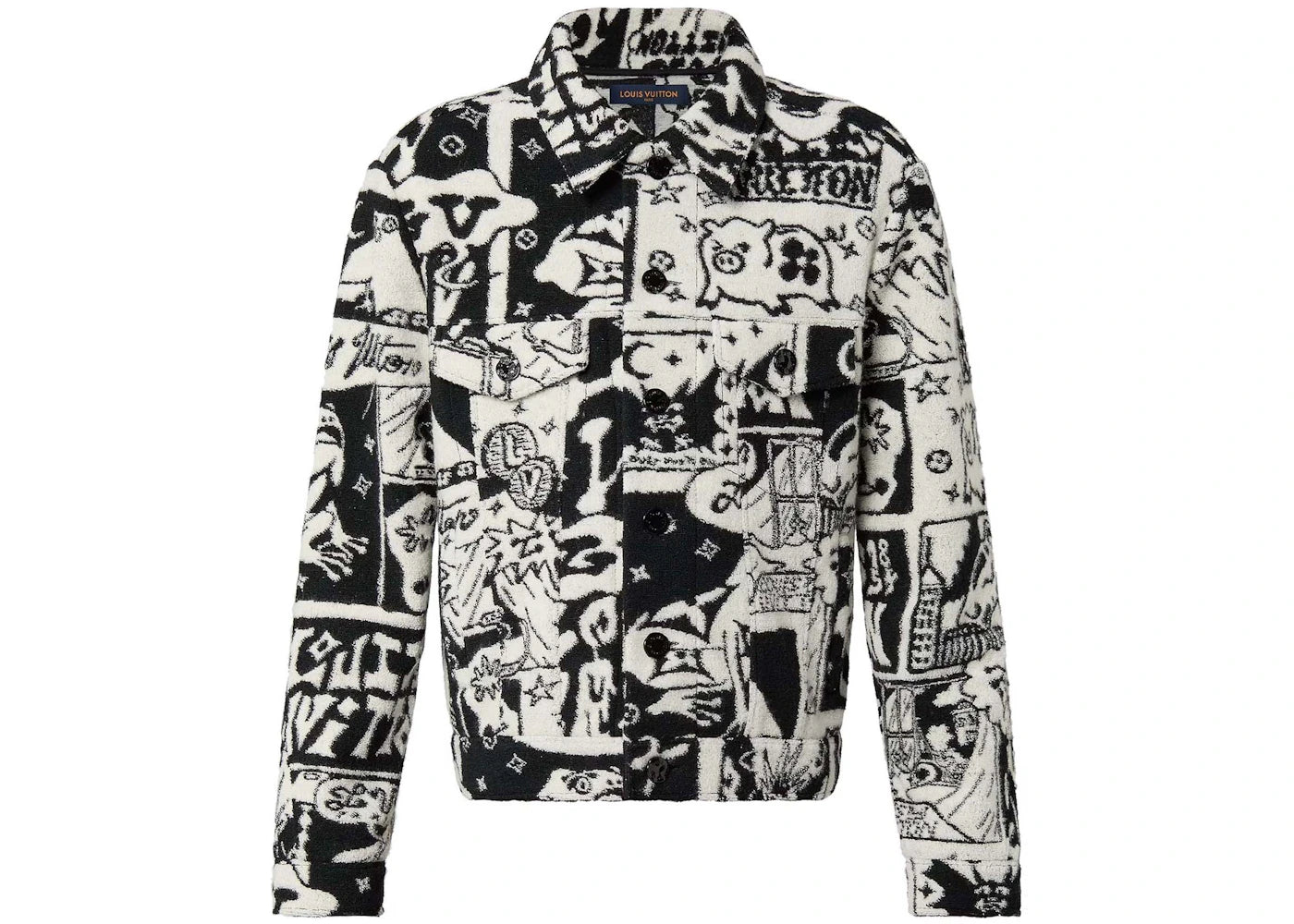 Louis Vuitton LV Comics Trucker Jacket Black