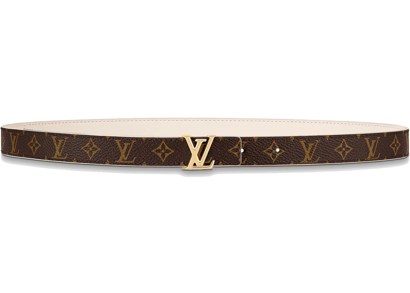 Louis Vuitton LV Iconic 20MM Reversible Belt Creme Beige