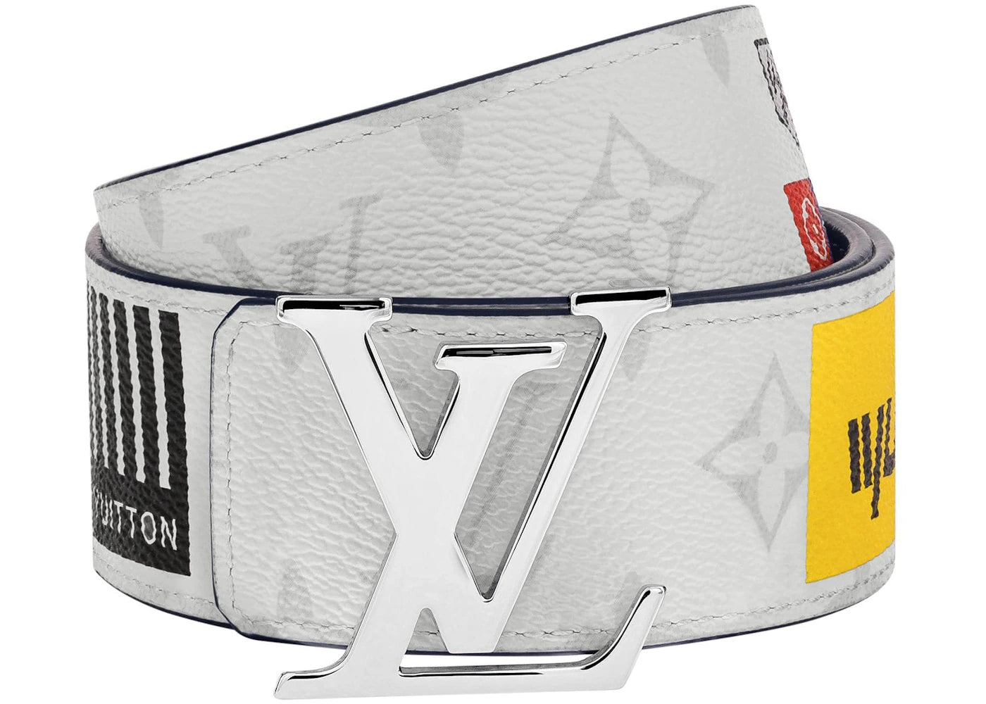 Louis Vuitton LV Initiales Belt Monogram Logo Story 40MM White
