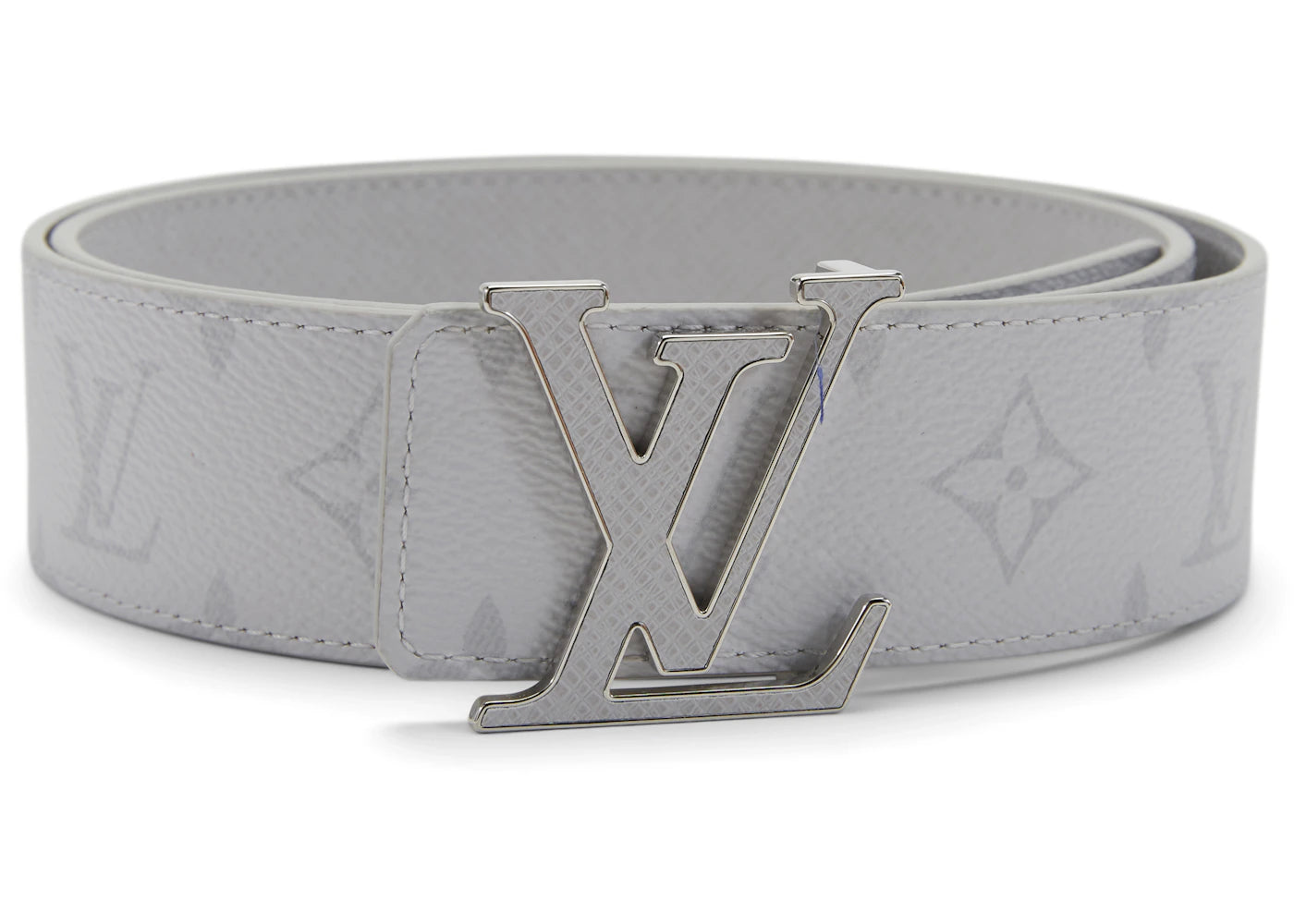 Louis Vuitton LV Initiales Reversible Belt Monogram Eclipse Taiga 40MM White