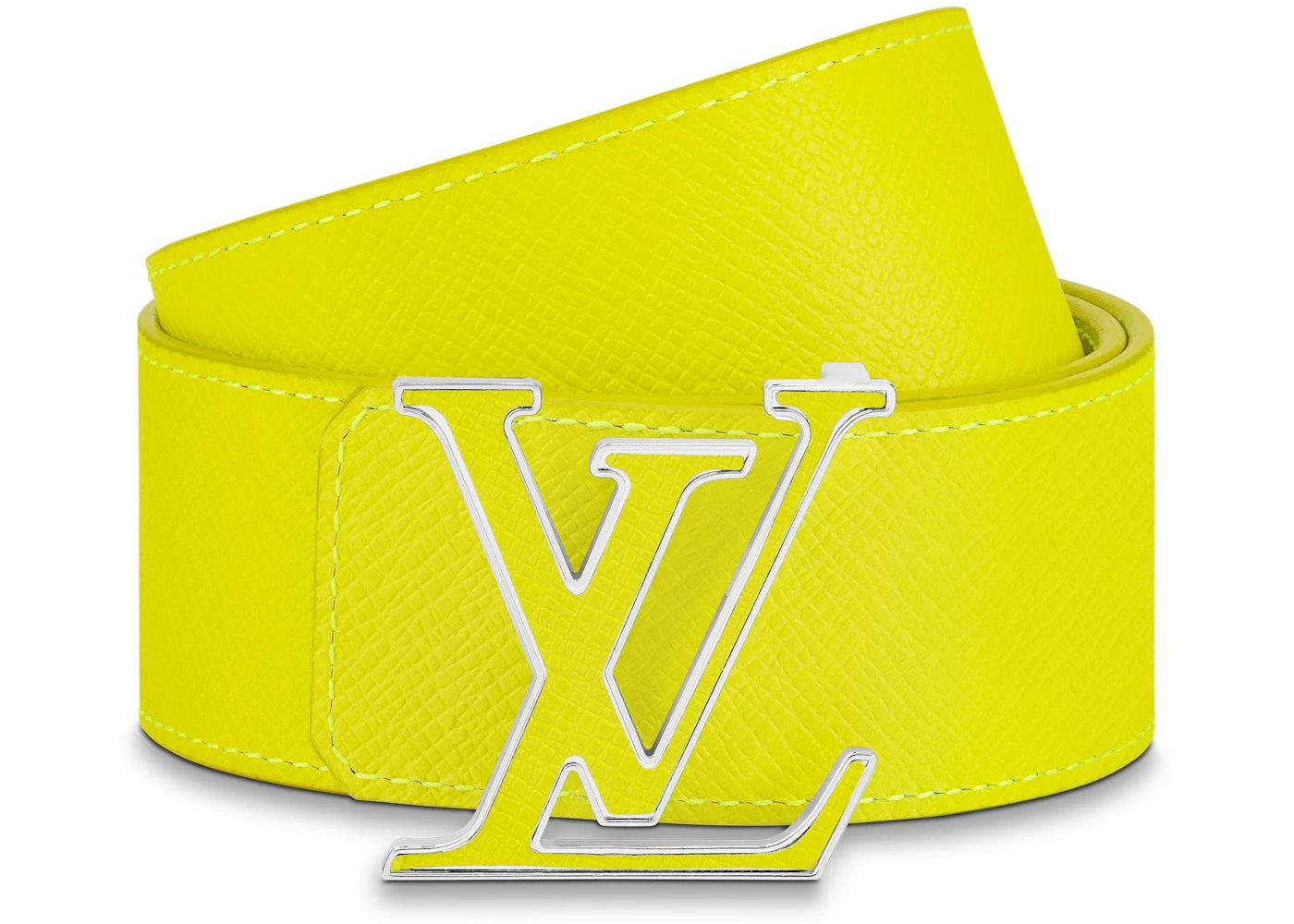 Louis Vuitton LV Initiales Reversible Belt Monogram Eclipse Taiga 40MM Yellow