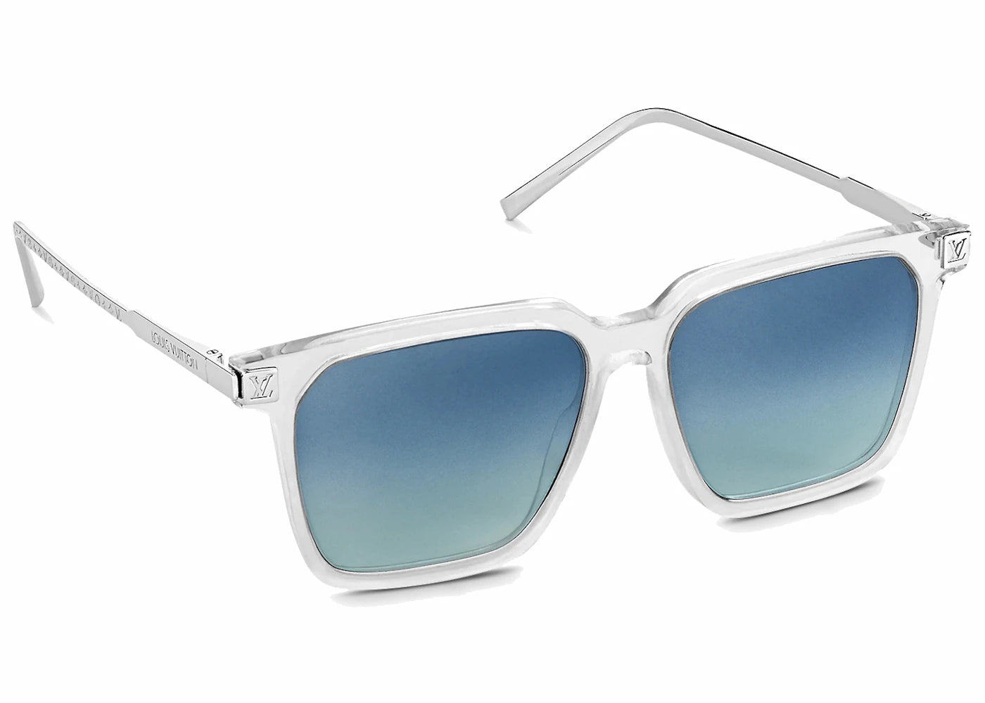 Louis Vuitton LV Rise Square Sunglasses Clear/Blue (Z1668W/E)