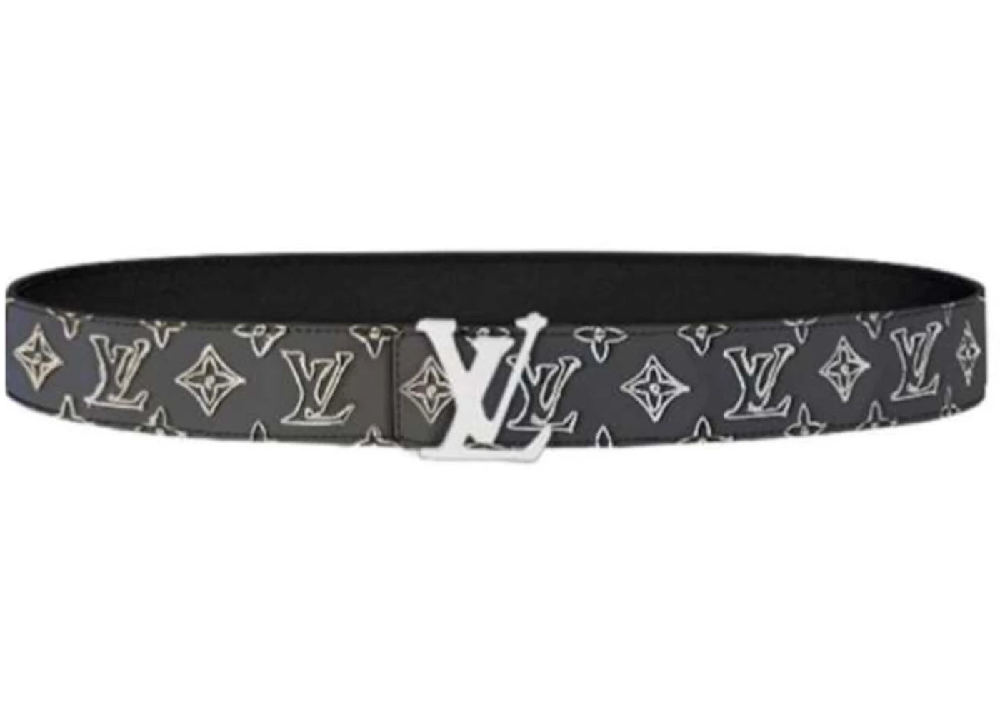 Louis Vuitton LV Shape Belt Embroidered 40MM Grey