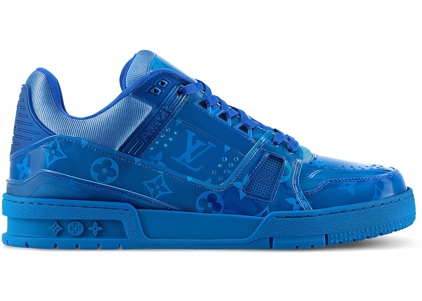 Louis Vuitton LV Trainer Blue Monogram-Printed Translucent PVC