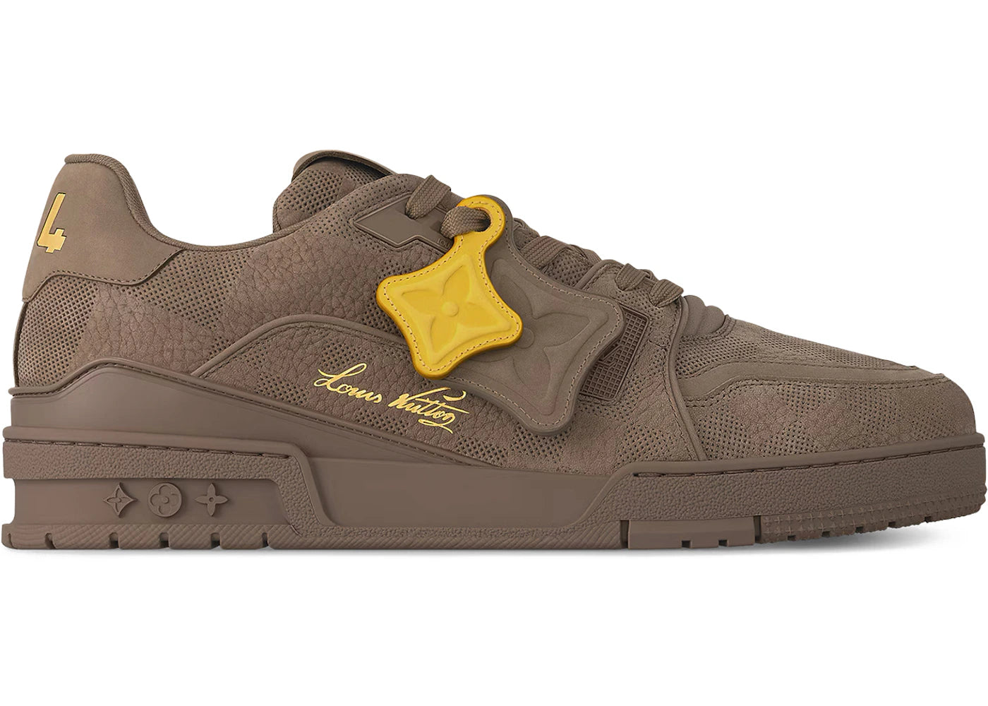 Louis Vuitton LV Trainer Taupe Brown Damier Embossed