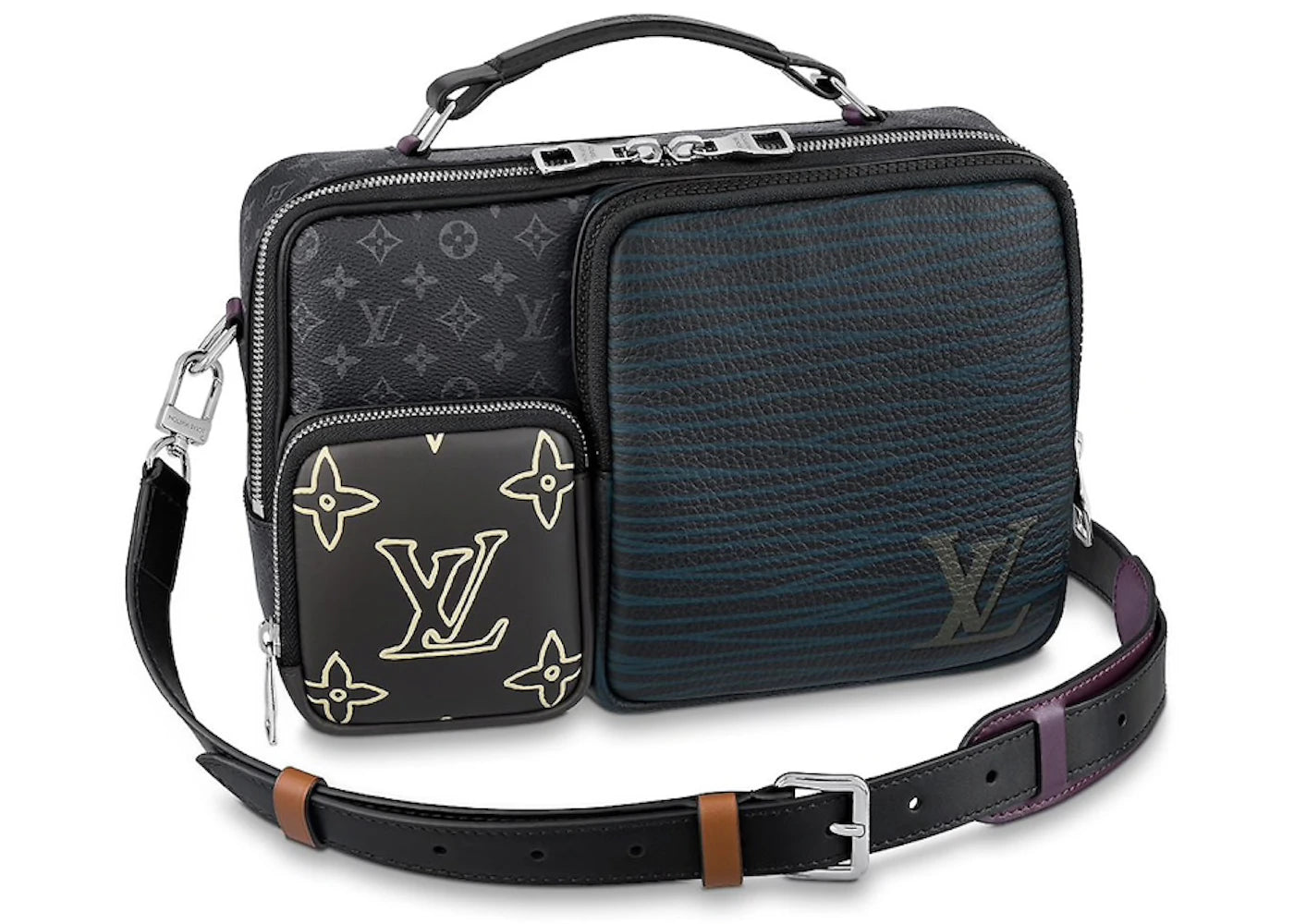 Louis Vuitton Messenger Multipocket Monogram Eclipse Patchwork Multicolor