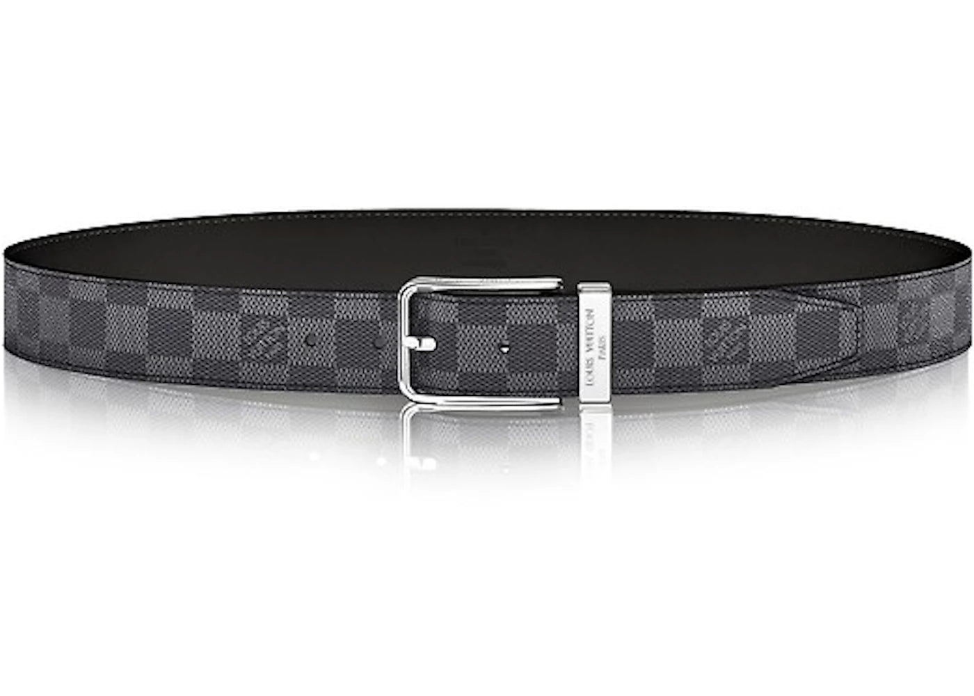 Louis Vuitton Pont Neuf Belt Damier Graphite 35 MM Black Grey